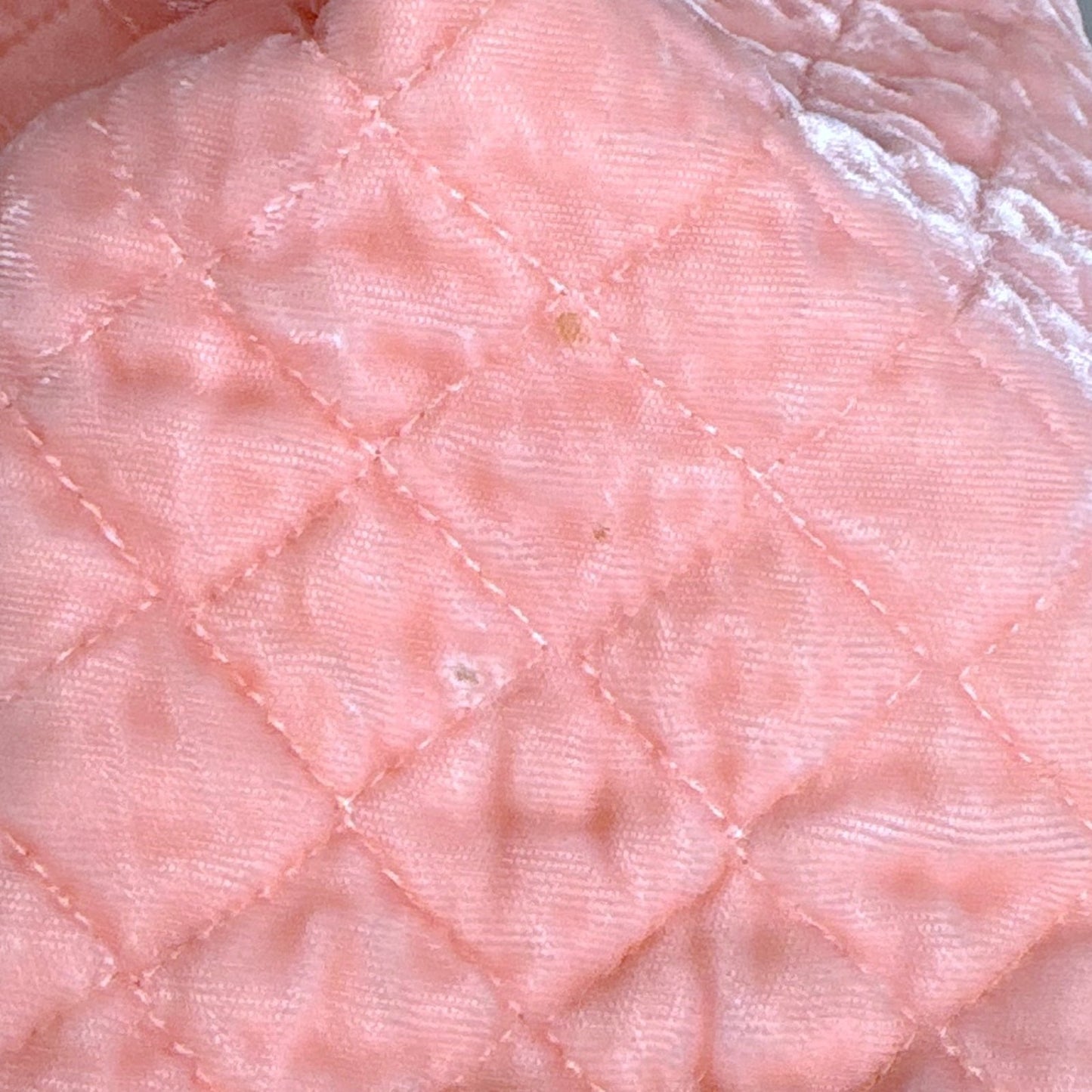 1940's - 1950's Bed Jacket - Quilted Rose Pink Rayon Velvet with Faux Pear Buttons - Daggers & Dames