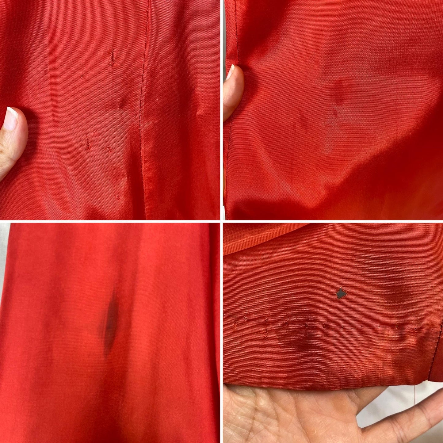 Vintage 1930's - 1940's Hooded Robe - Opera Coat | Rose Red Rayon Velvet with Taffeta Lining | Size XS, S