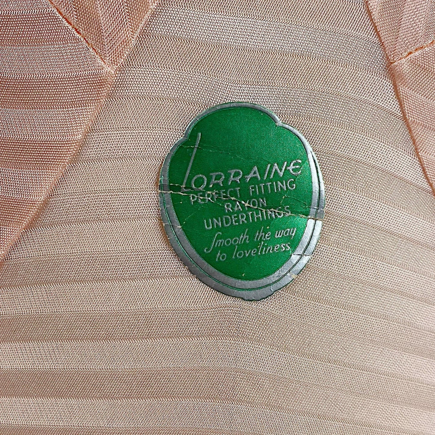Vintage 1940's Slip | Semi-Sheer Bubblegum Pink Striped Rayon Knit | Size XS | By Lorraine - Never Worn