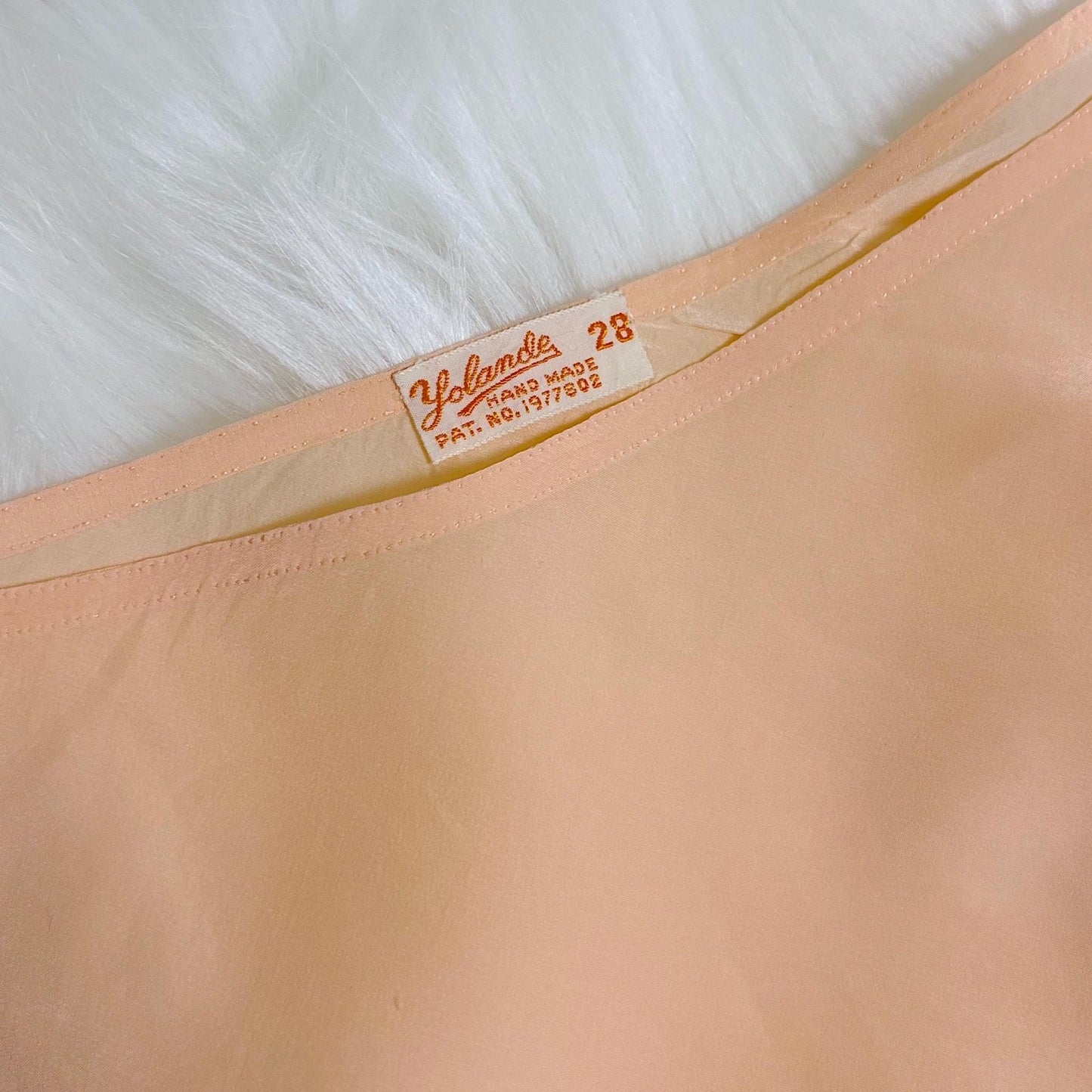 Vintage 1930's Tap Pants - Light Peach Semi Sheer Silk with Deep Mocha Lace Appliques - Size S, M - By Yolande - Daggers & Dames