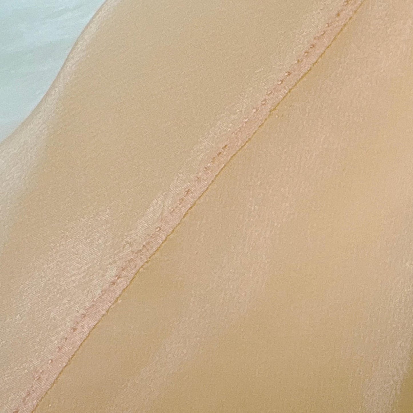 Vintage 1930's Tap Pants - Light Peach Semi Sheer Silk with Deep Mocha Lace Appliques - Size S, M - By Yolande - Daggers & Dames