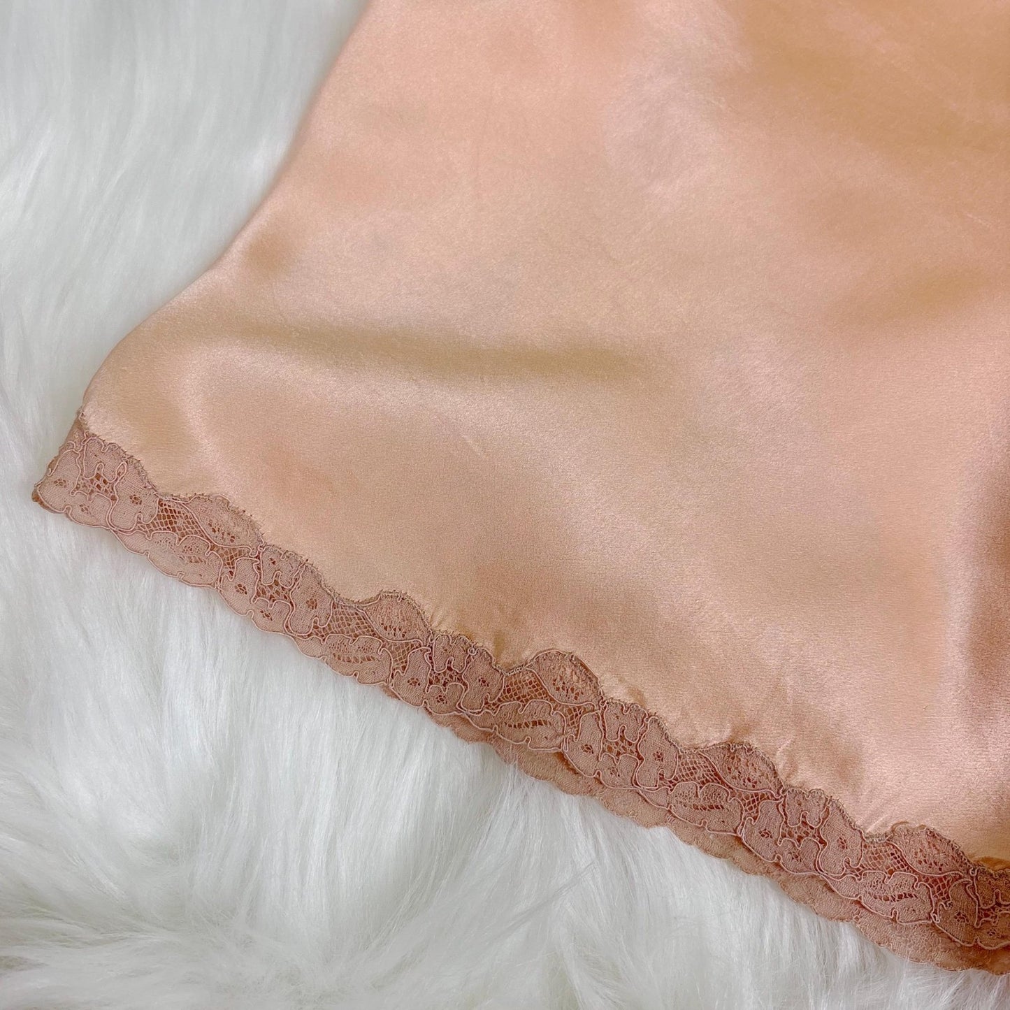 Vintage 1930's Tap Pants - Pale Peach Silk Satin with Sheer Chiffon Inserts & Silver Threaded Floral Embroidery - Size S, M - Daggers & Dames