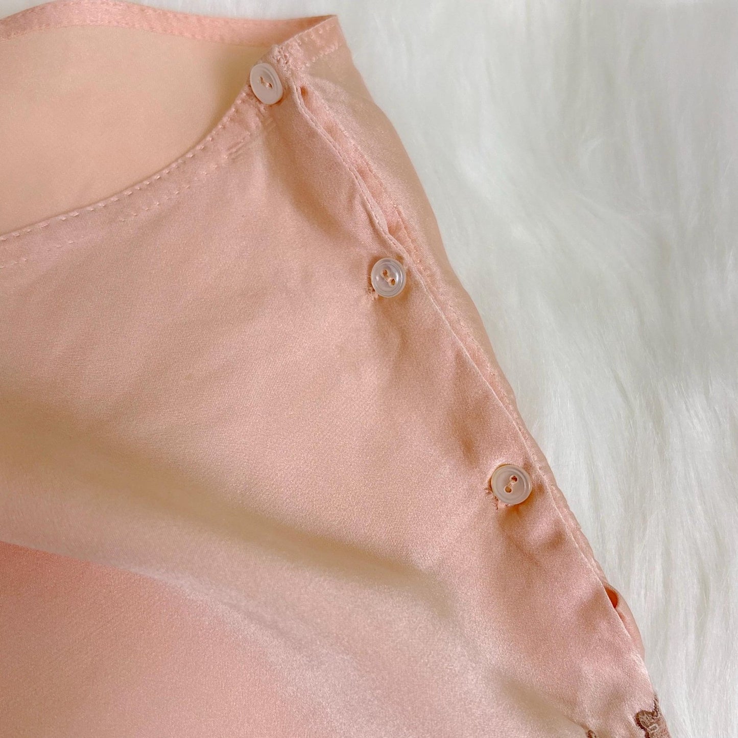 Vintage 1930's Tap Pants - Rich Rose Pink Silk Satin with Deep Mocha Embroidered Lace - Size XS - By Yolande - Daggers & Dames