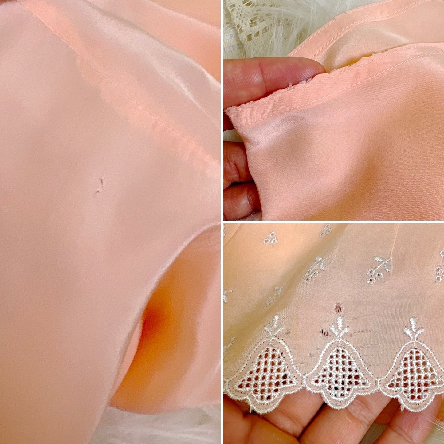 Vintage 1940's Candy Pink Rayon Tap Pants with Silver Bell Embroidery - Size XS - Daggers & Dames
