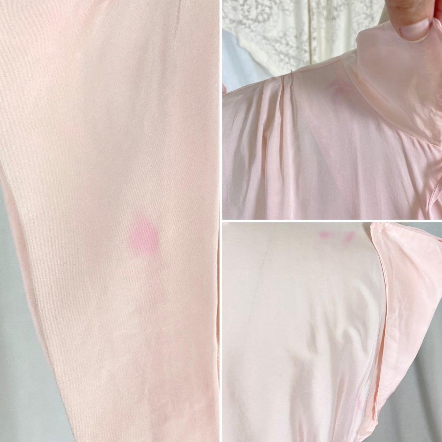 Vintage 1940's Nightgown | Petal Pink Rayon with Darted Shoulders & Keyhole Neckline | Size S, M | Textron - Daggers & Dames