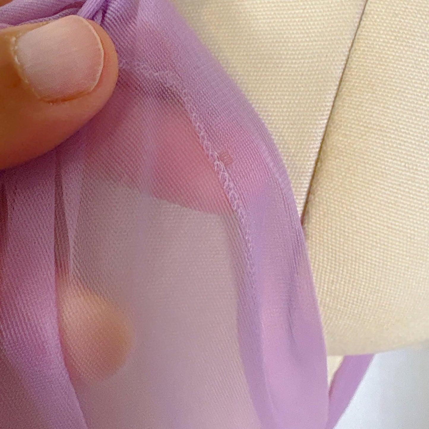 Vintage 1950's - 1960's Nightgown & Peignoir Set - Sheer Two Tone Purple Nylon Chiffon with Gold Thread Embroidery and Web Pattern - Size S - Daggers & Dames