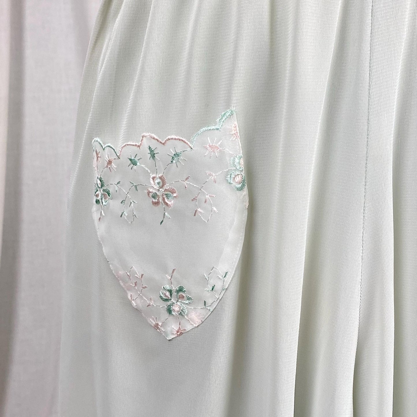 Vintage 1950's Crop Top & Bloomers Pajama Set | Pale Aqua Blue Nylon with Sheer White Chiffon Trim | Size XS, S | Mojud - Never Worn - Daggers & Dames