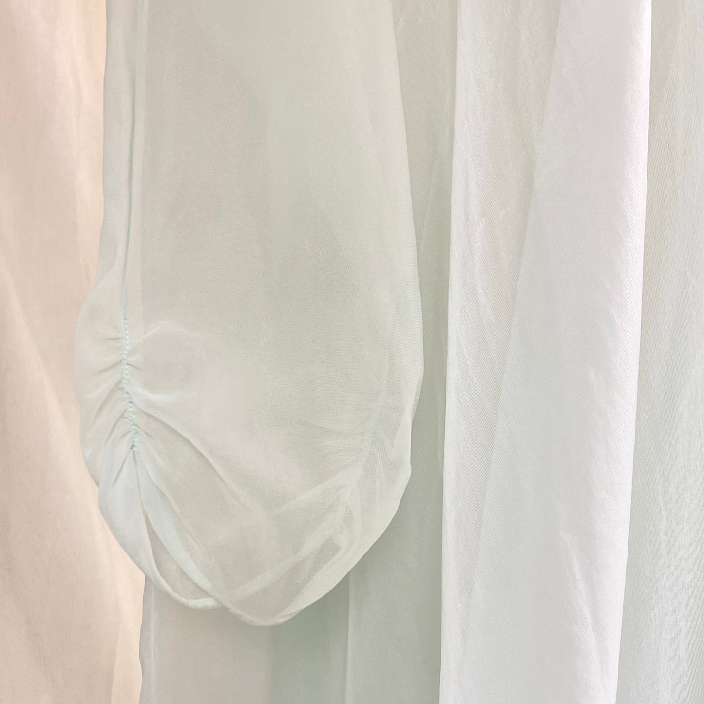 Vintage 1950's Nightgown & Peignoir Set | Sheer Pale Blue Nylon Chiffon with Rhinestones | Size M | Vanity Fair Conversation Piece Line - Daggers & Dames