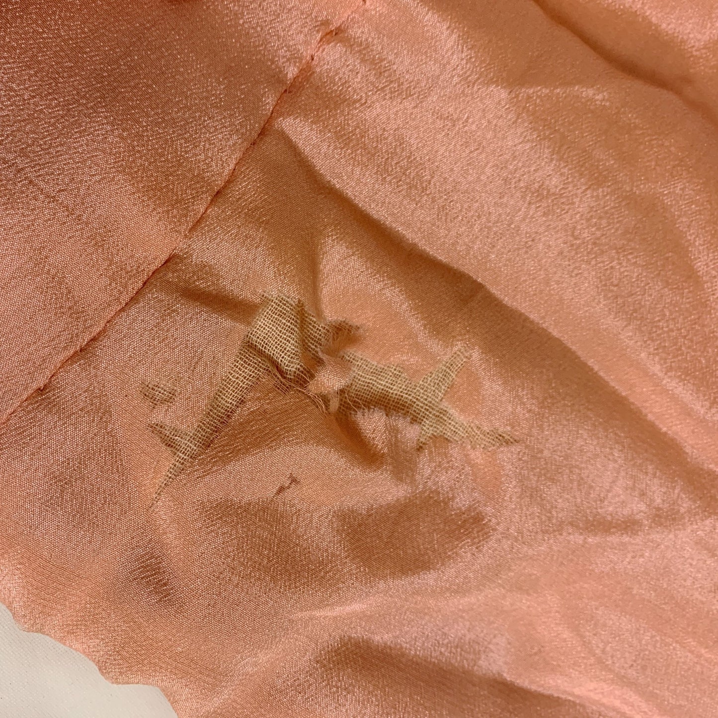 Antique 1900’s Japanese Kimono Robe | Coral Pink Silk with Pastel Floral Embroidery & Tassel Sash | Size Free - Daggers & Dames