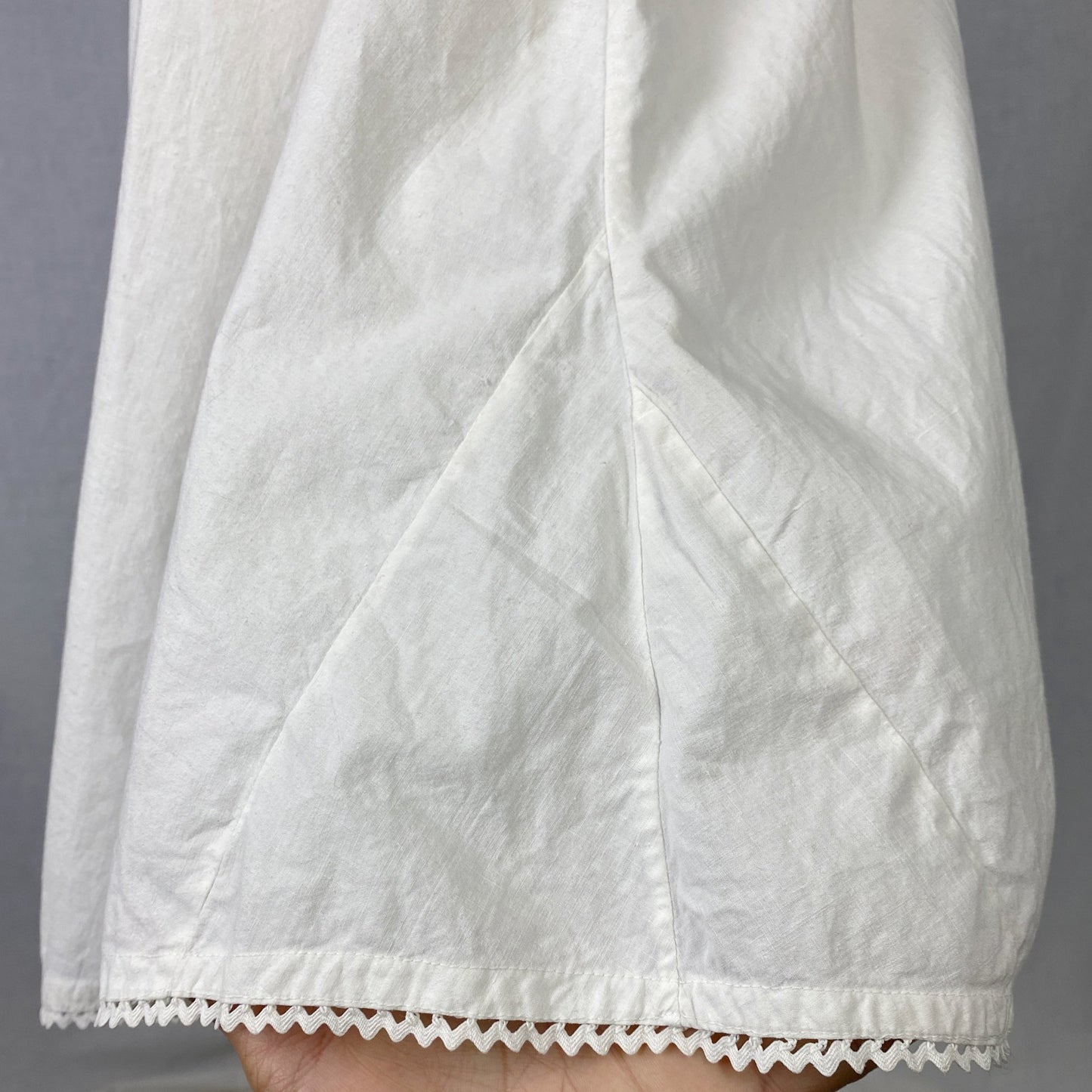 Antique 1910's Edwardian Knickers | Crisp White Cotton with Button Envelope Crotch | Size S, M - Daggers & Dames