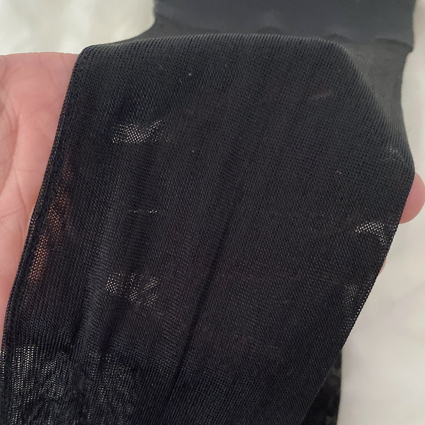Antique 1920's Stockings | Inky Black Silk Knit with Cotton Reinforcement & Exposed Seams | Size 8.5 | Best Knit Hosiery -New with Tag - Daggers & Dames