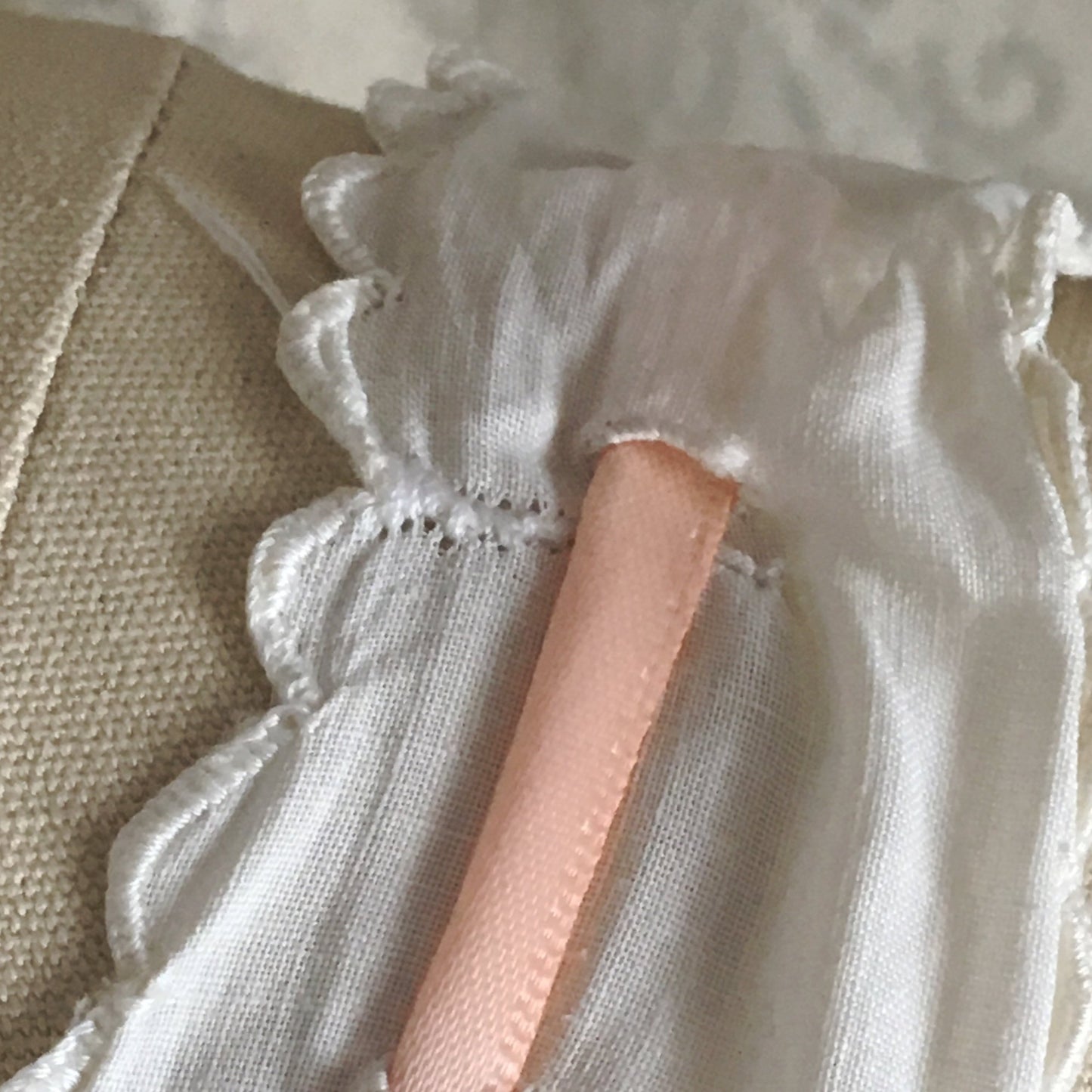 Antique Edwardian 1910's Chemise | White Cotton with Satin Ribbon & Embroidered Collar | Size SM, M, LG - Daggers & Dames