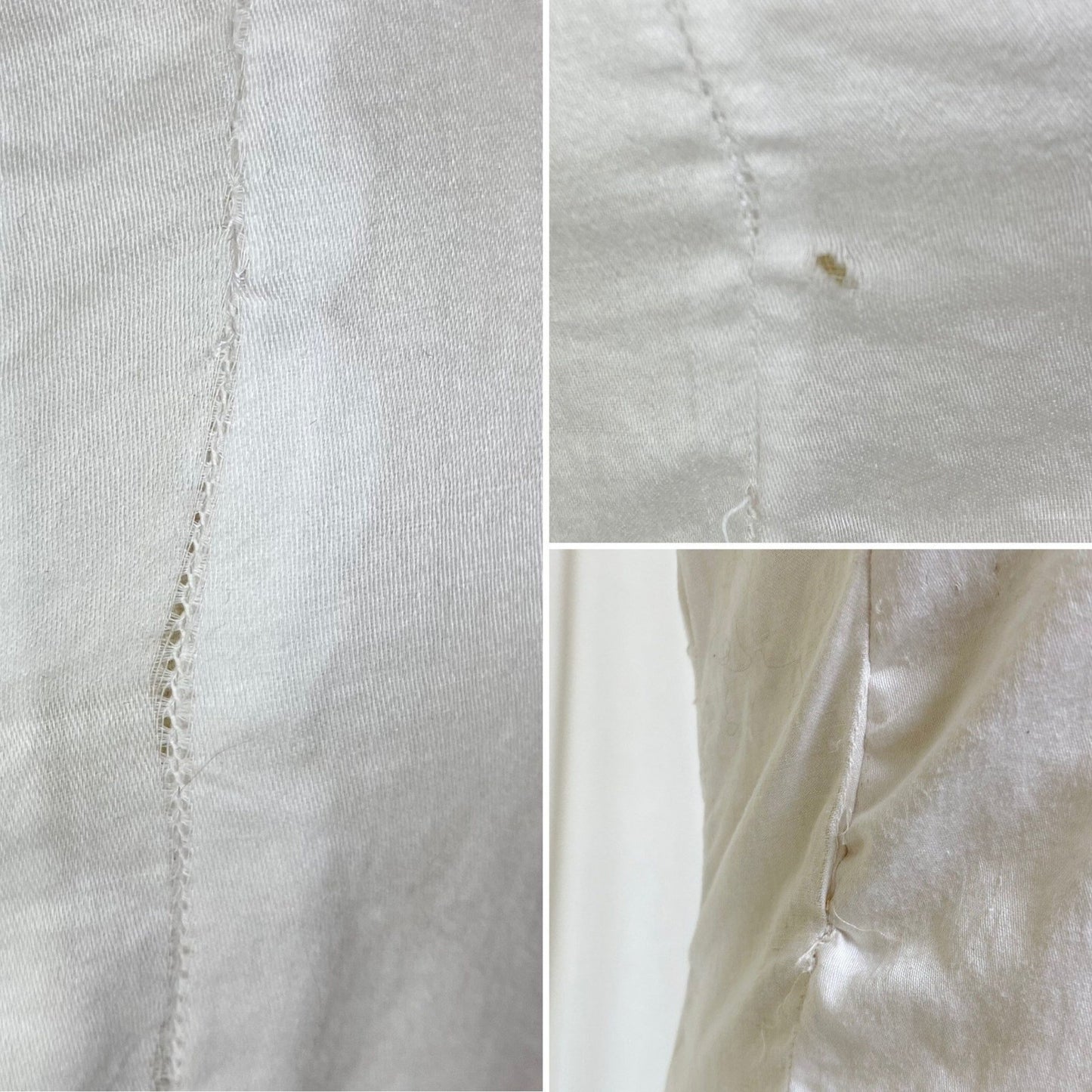 Antique Edwardian Dickie Camisole | Soft White Cotton with Ecru Embroidered Lace | Size XS - Daggers & Dames
