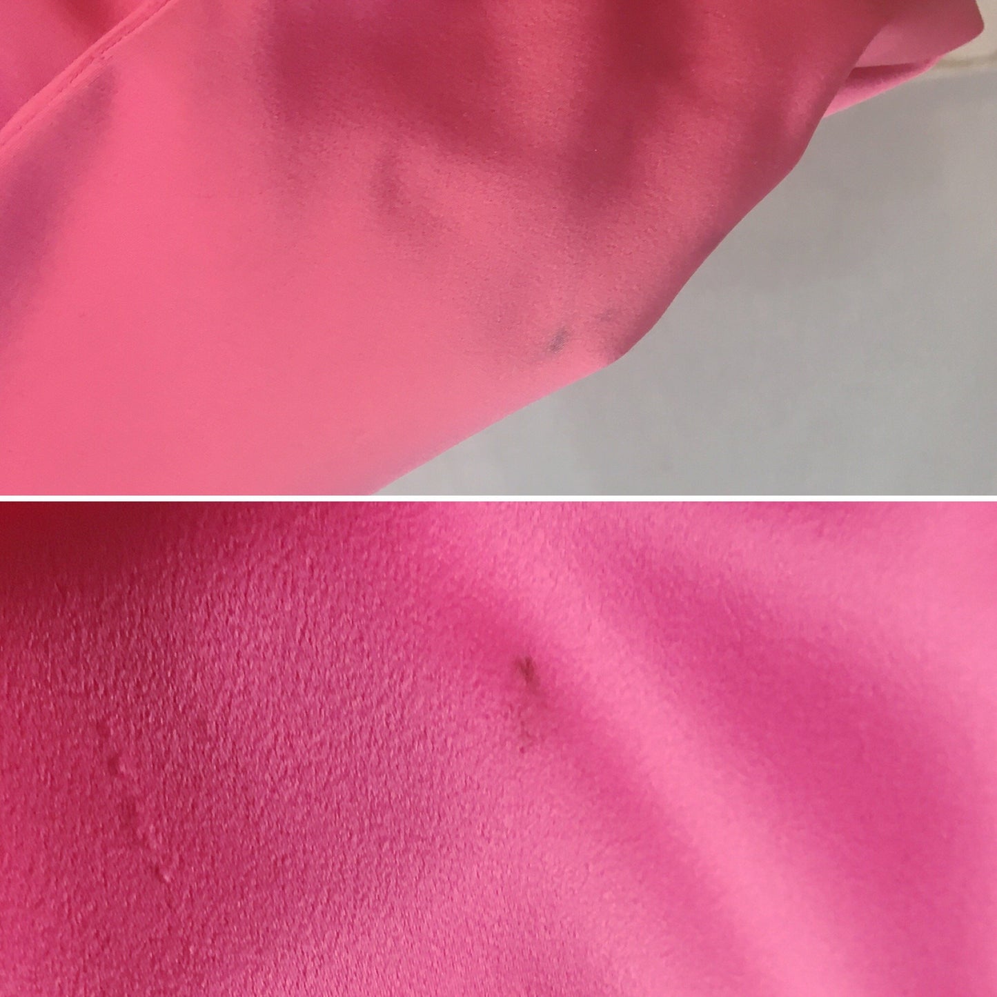 Vintage 1960's Robe | Hot Pink Satin with Lime Green Nylon & Rhinestone Sash | Lucie Ann, Beverly Hills | Size Free
