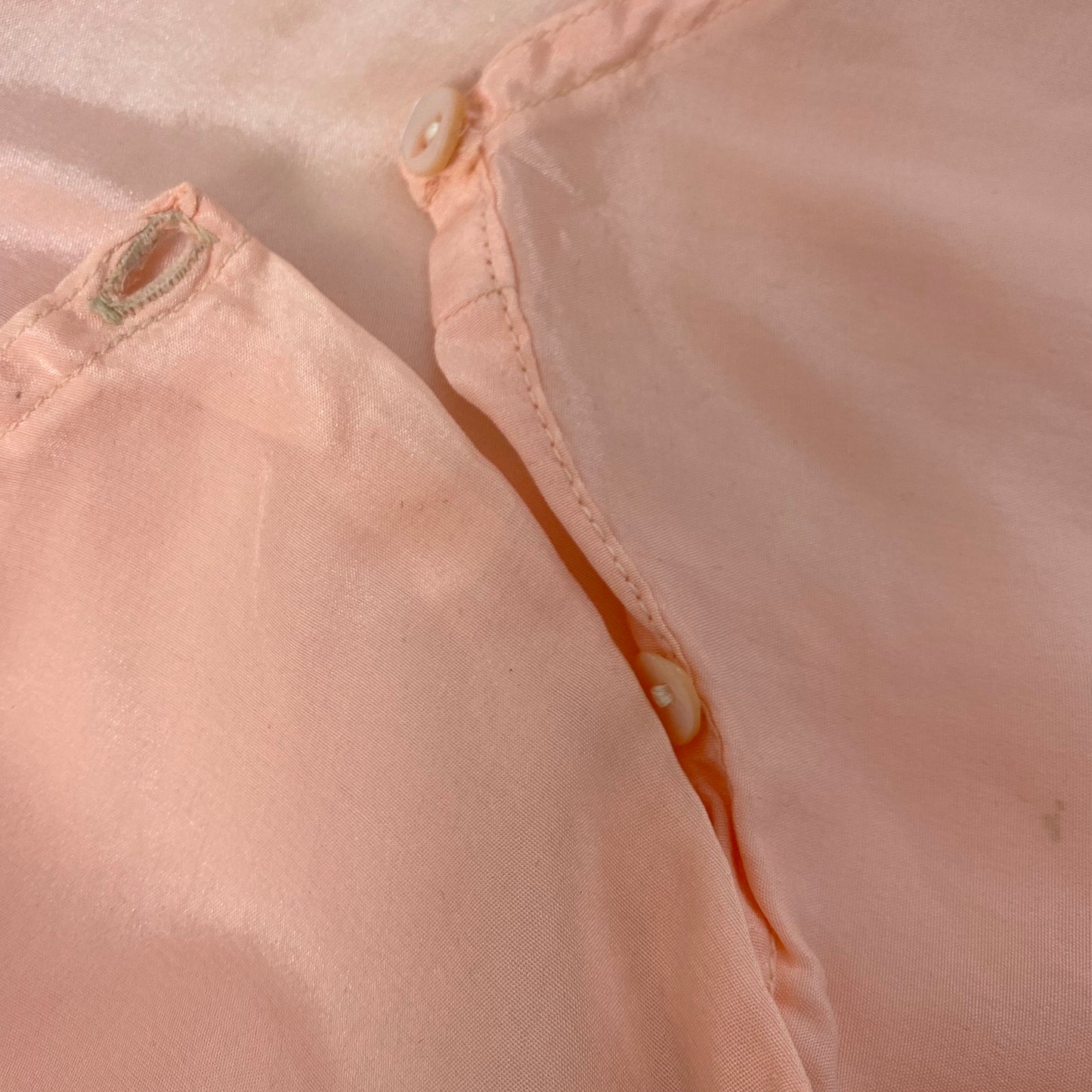 Vintage 1930's Tap Pants | Rich Petal Pink Silk with Deep Blush Lace Appliqué | Size S