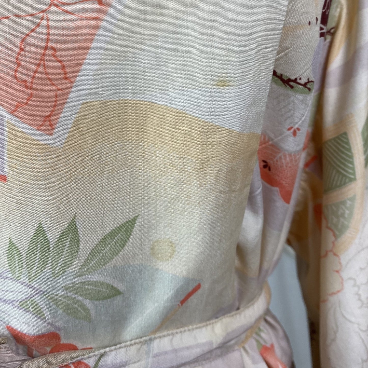 Vintage 1920's Beach Pajama Set | Sheer Raw Pongee Silk with Japanese Floral Print | Size XS, S - Daggers & Dames