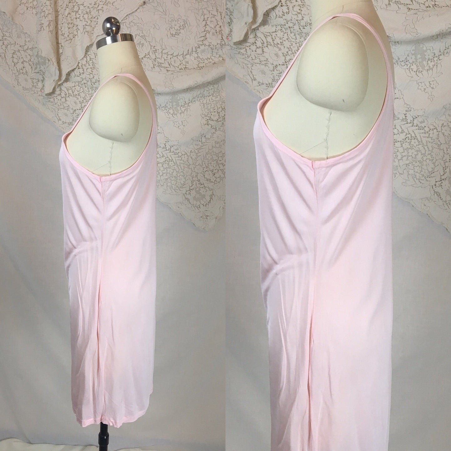 Vintage 1920's Chemise 2 | Size SM, MED | Bubblegum Pink Rayon Knit | The Globe -New with Tags - Daggers & Dames