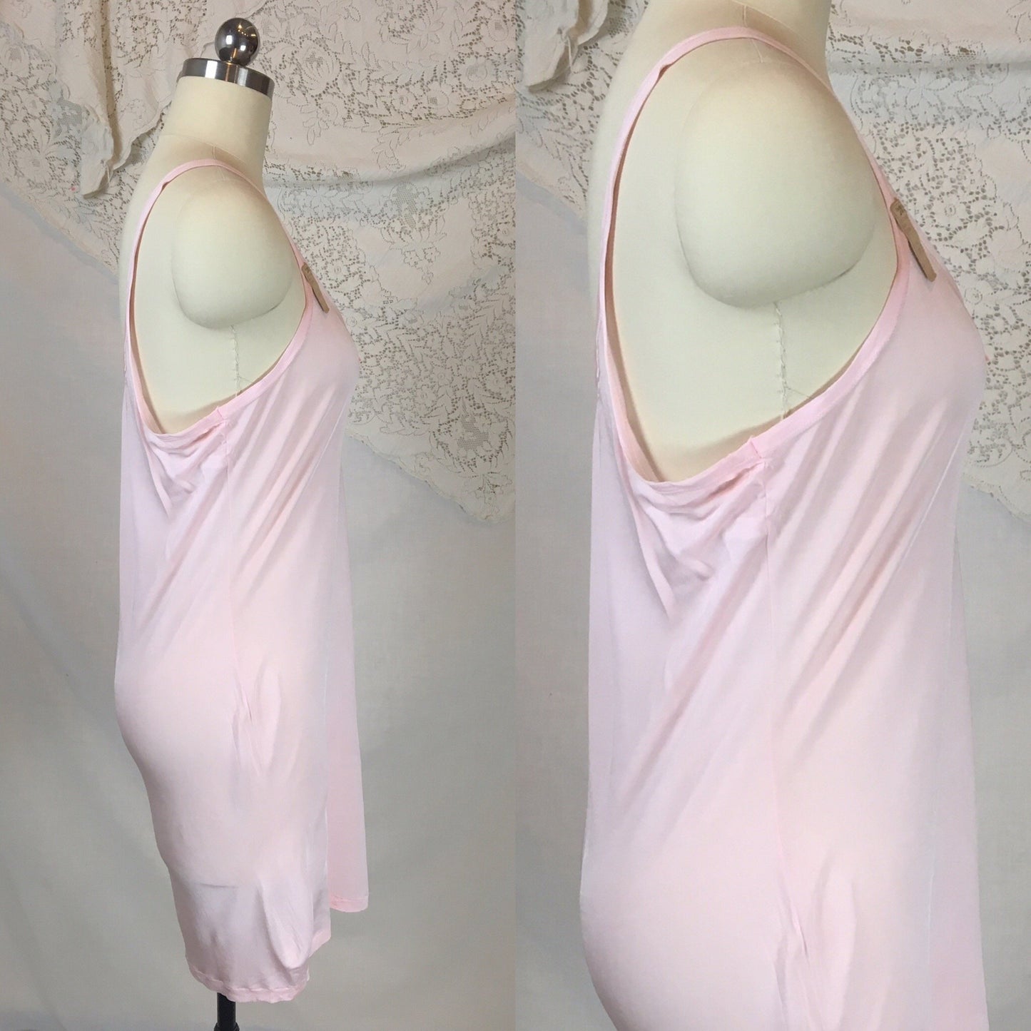 Vintage 1920's Chemise 2 | Size SM, MED | Bubblegum Pink Rayon Knit | The Globe -New with Tags - Daggers & Dames