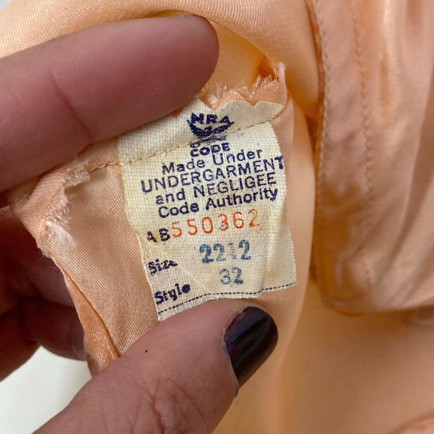 Vintage 1930's Bralette & Tap Pant Lingerie Set | Rich Apricot Silk with Mocha Lace | Size XS, 32 B | NRA Label -Never Worn - Daggers & Dames