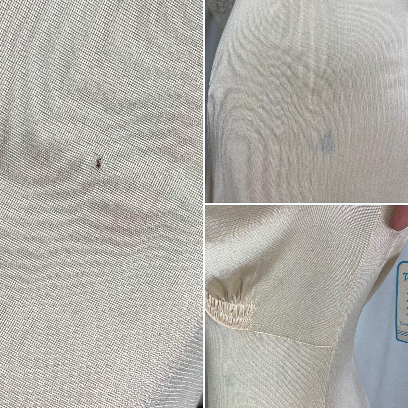 Vintage 1930's Nightgown | Rich Buttercream Silk with Blush Pink & Blue Embroidery | Size S, M - Daggers & Dames