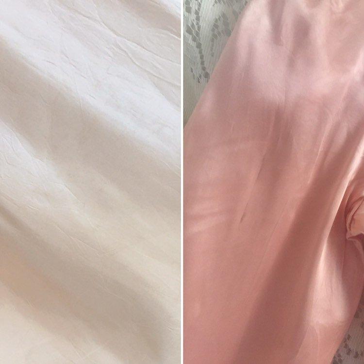 Vintage 1930's Robe | Rose Gold Pink Rayon Satin with Embroidered Lace Tulle & Train | Size S, Med - Daggers & Dames