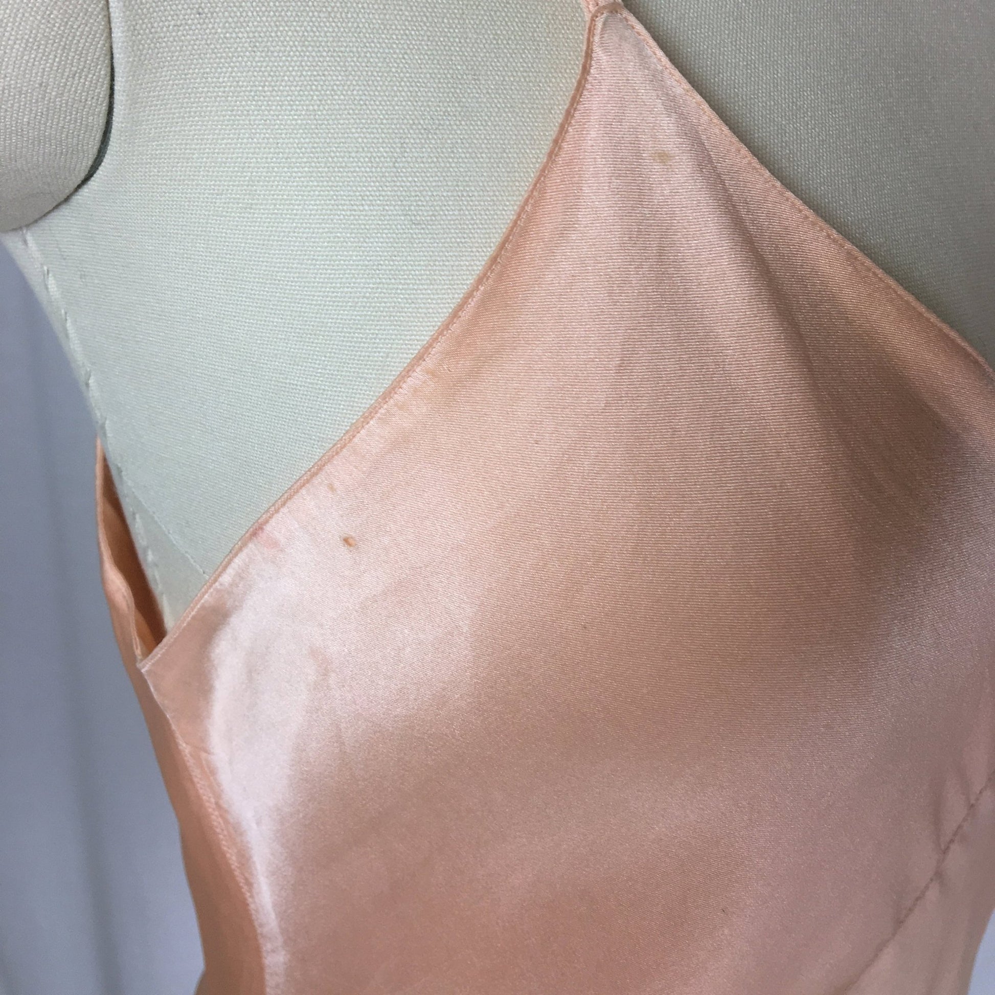 Vintage 1930's Teddy Romper | Rosy Peach Silk Charmeuse with Deep Bias Cut & Button Gusset | Size M, LG - Daggers & Dames