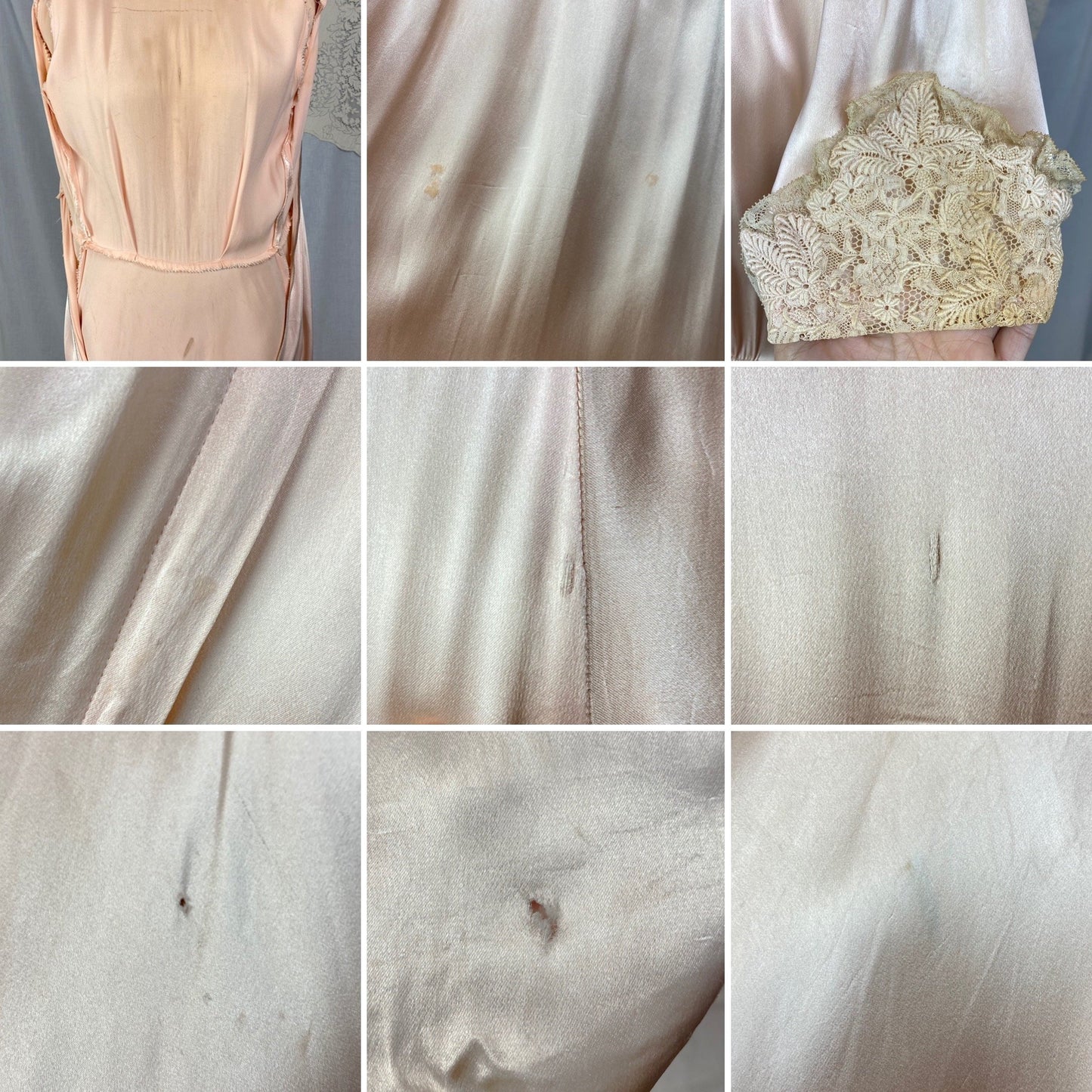 Vintage 1940's Dressing Gown Robe | Rich Dusty Rose Pink Rayon Satin Charmeuse with Nude Embroidered Lace | Size M - Daggers & Dames