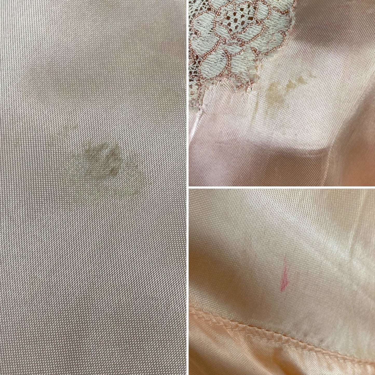 Vintage 1940's Dressing Gown Robe | Rose Peach Rayon Satin with Ivory Alençon Lace | Size XS, S - Daggers & Dames