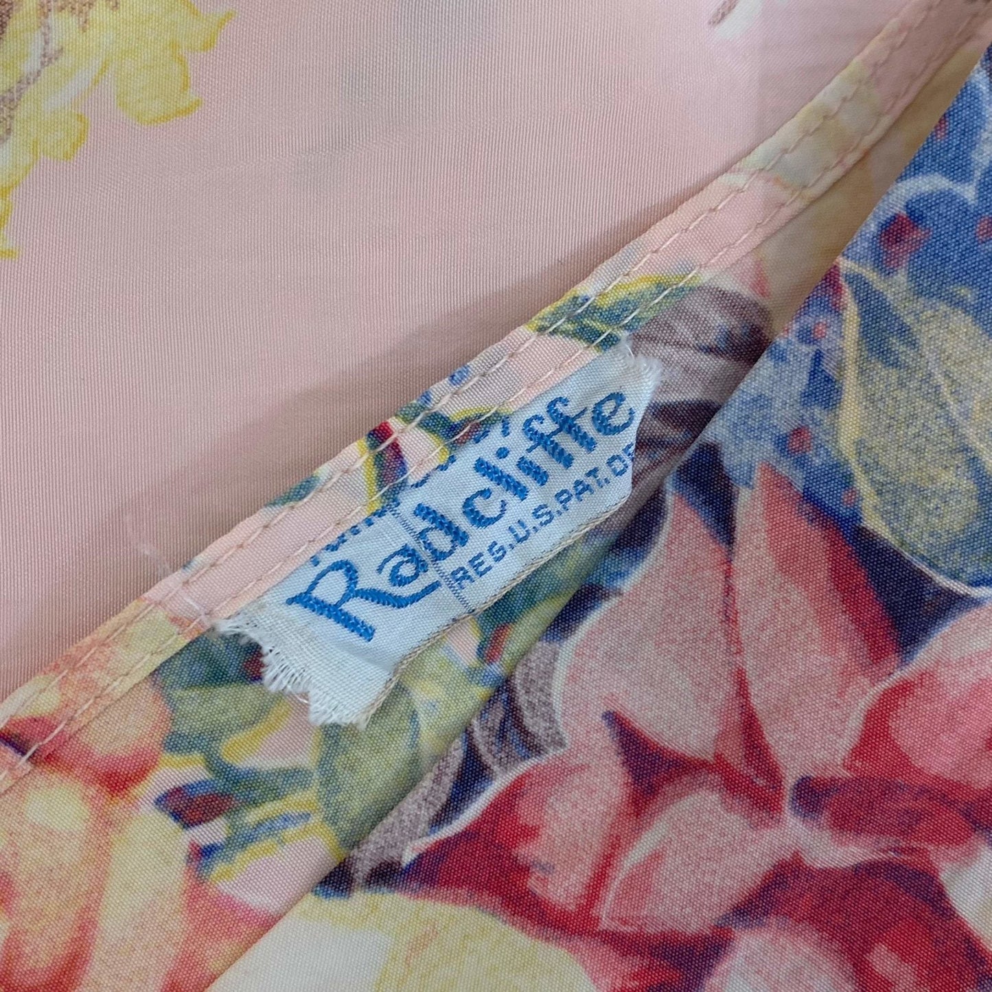 Vintage 1940's Nightgown | Baby Pink with Bold Floral Print | Size 34-36 Bust, S, M | Radcliffe -Never Worn - Daggers & Dames