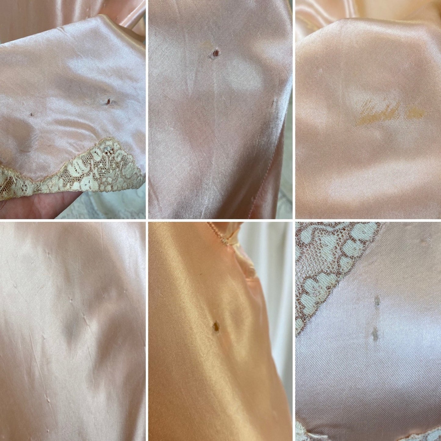 Vintage 1940's Nightgown | Rose Pink Rayon Satin with Ivory Floral Lace | Size M, LG - Daggers & Dames