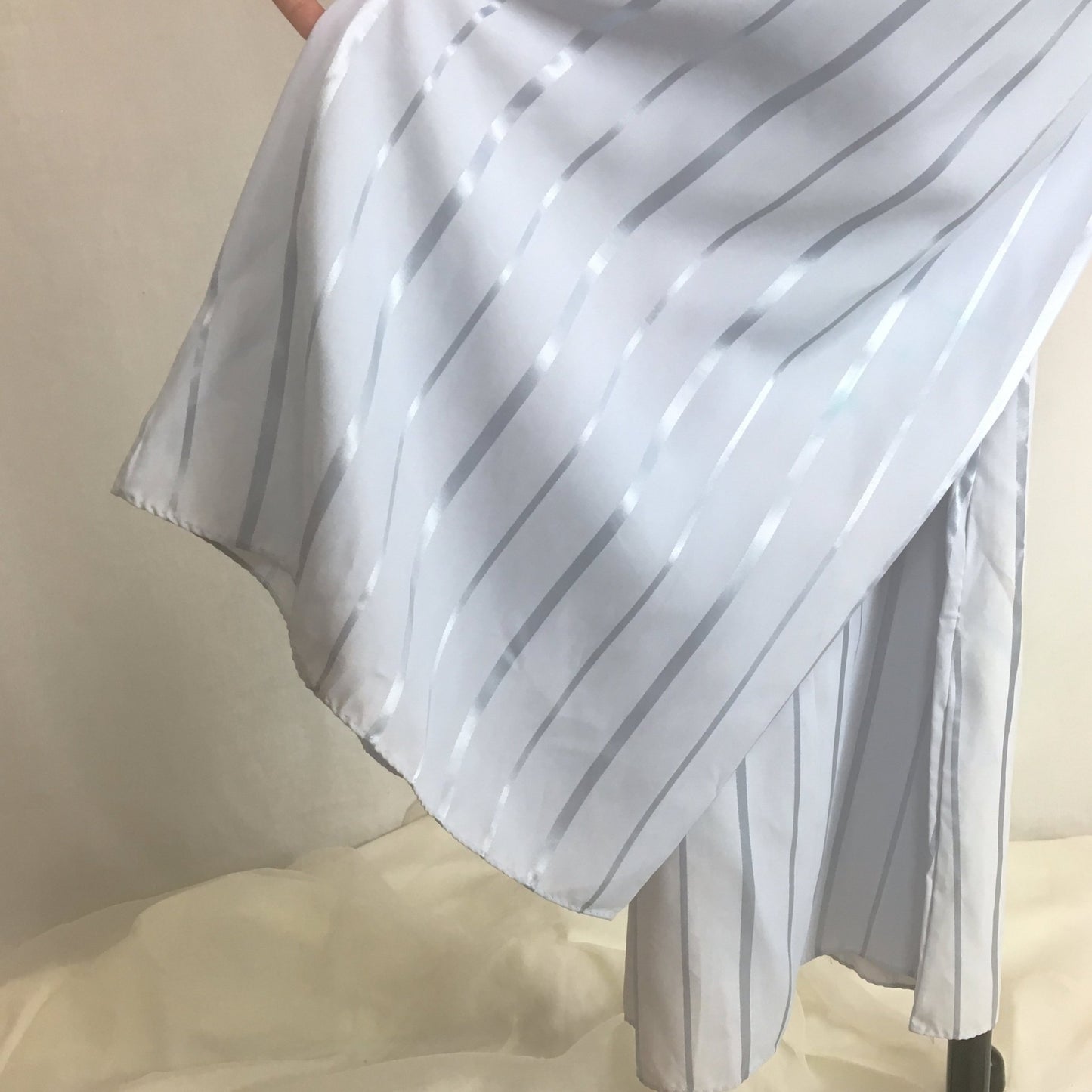 Vintage 1940's Pajama Set | Periwinkle Blue Rayon with Satin Stripes & Frog Button Closure | Size M, LG - Daggers & Dames