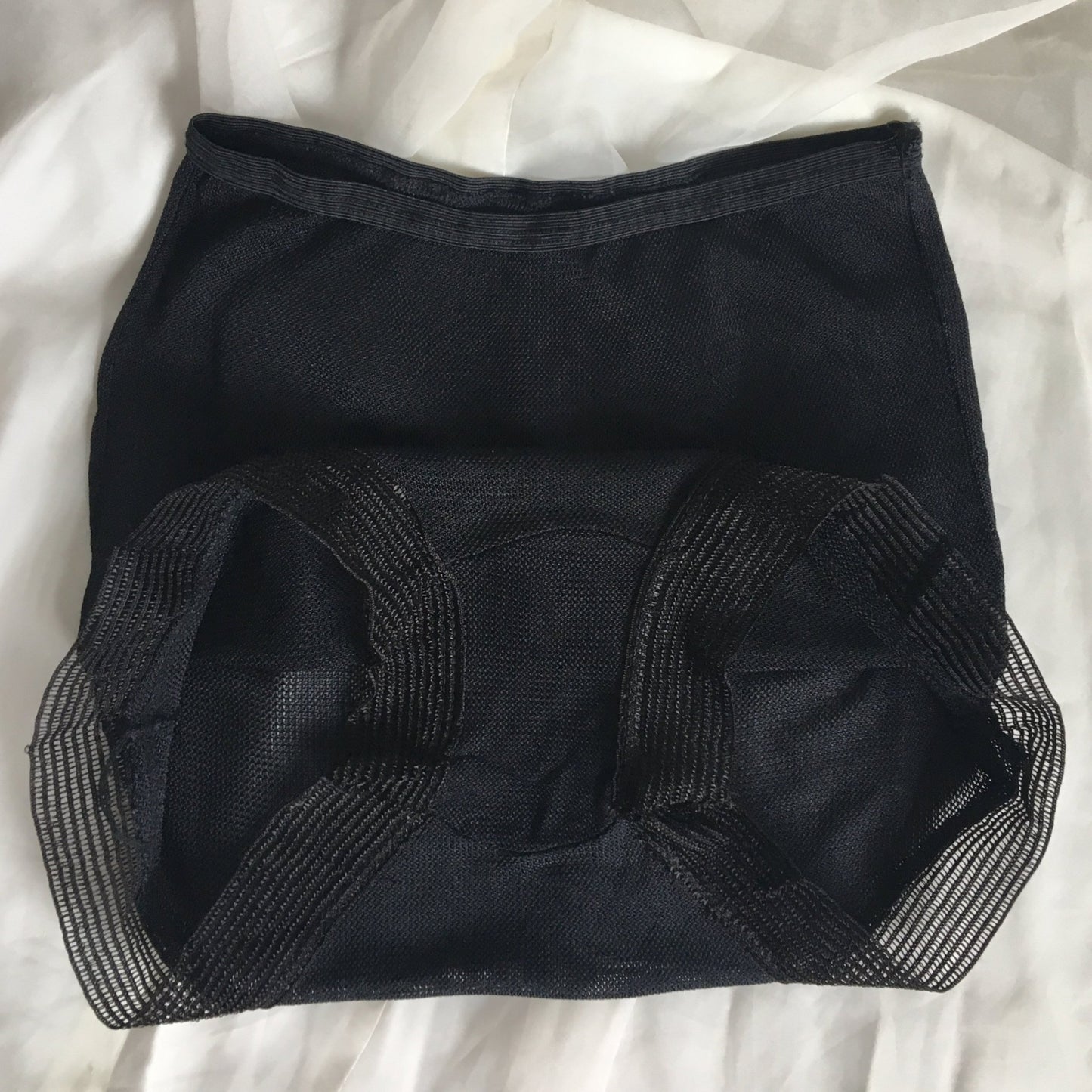 Vintage 1940's Panties | Black Rayon Mesh with Ladder Stitched Hems | Never Worn | Size XXS, XS - Daggers & Dames