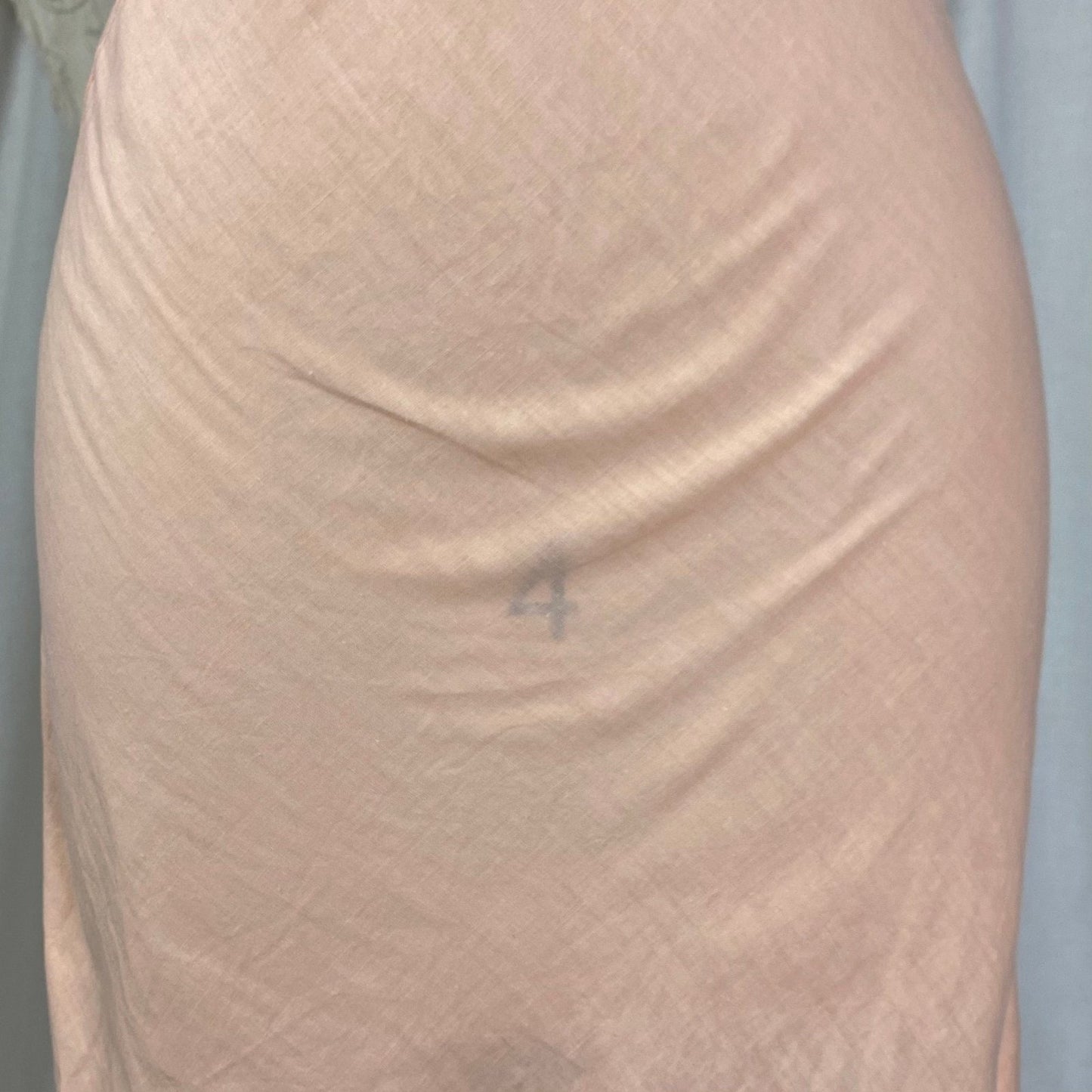 Vintage 1940's Slip Dress | Peachy Pink Soft Cotton with Deep Bias Cut | Size XS, S | Never Worn - Daggers & Dames
