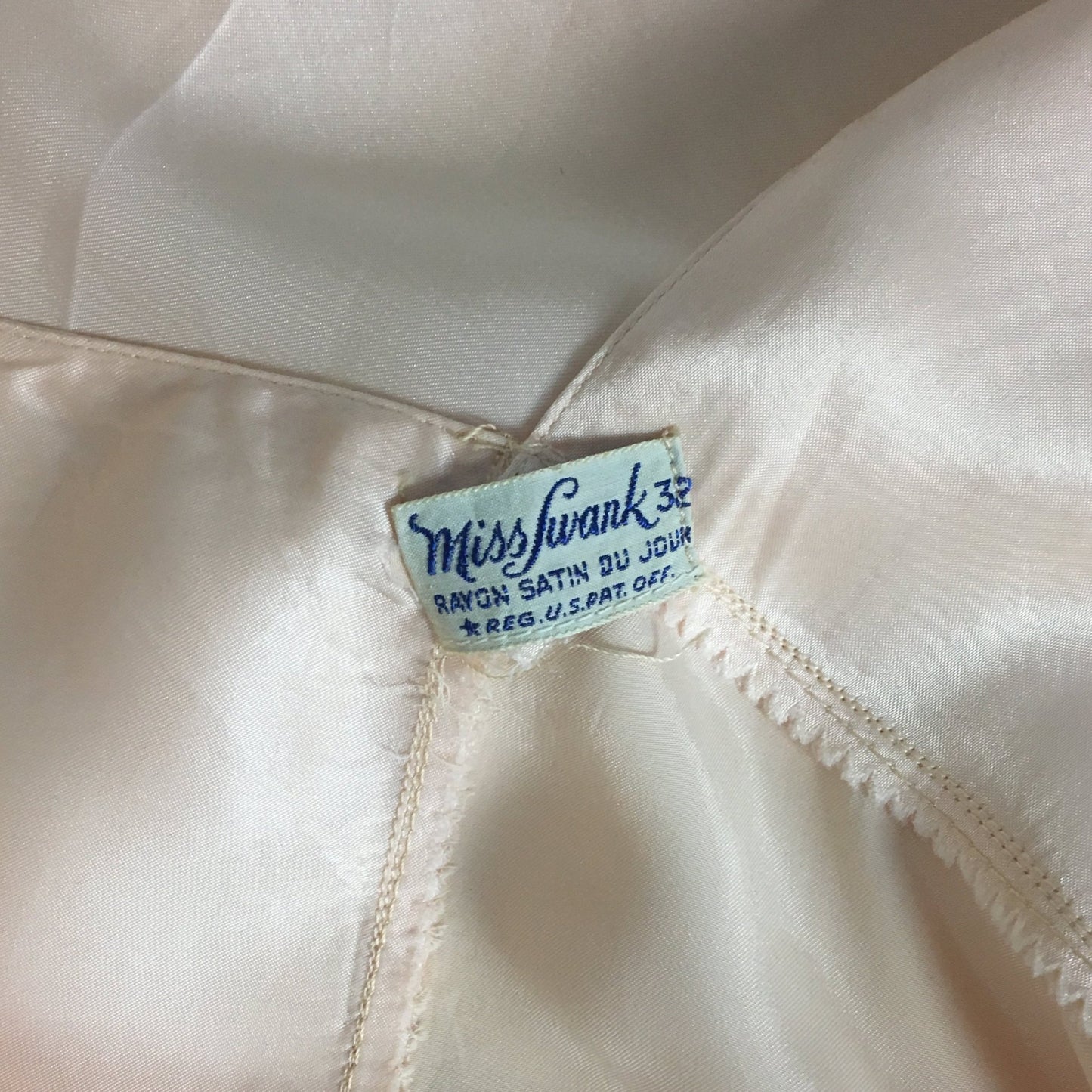 Vintage 1940's Slip | Rich Pearly Pink Rayon Satin with Deep Bias Cut | Miss Swank | Size XS - Daggers & Dames