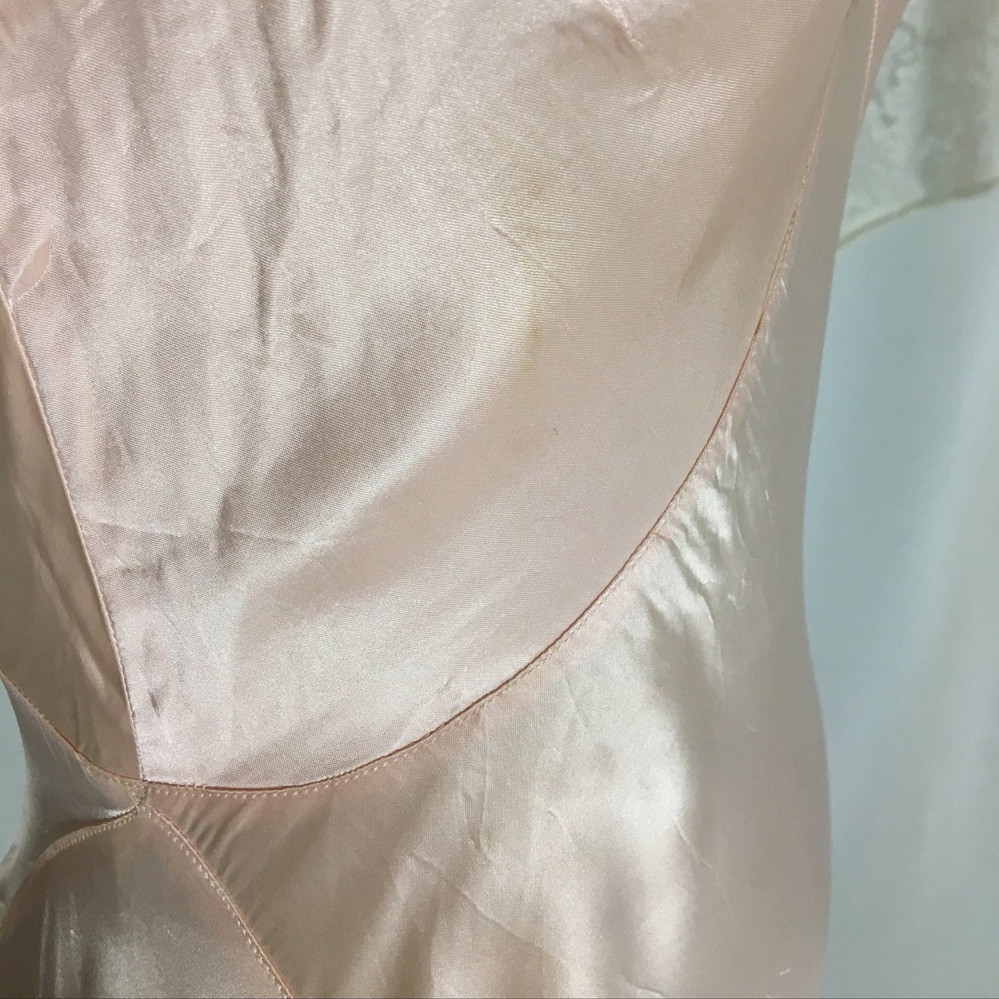 Vintage 1940's Slip | Rich Pearly Pink Rayon Satin with Deep Bias Cut | Miss Swank | Size XS - Daggers & Dames
