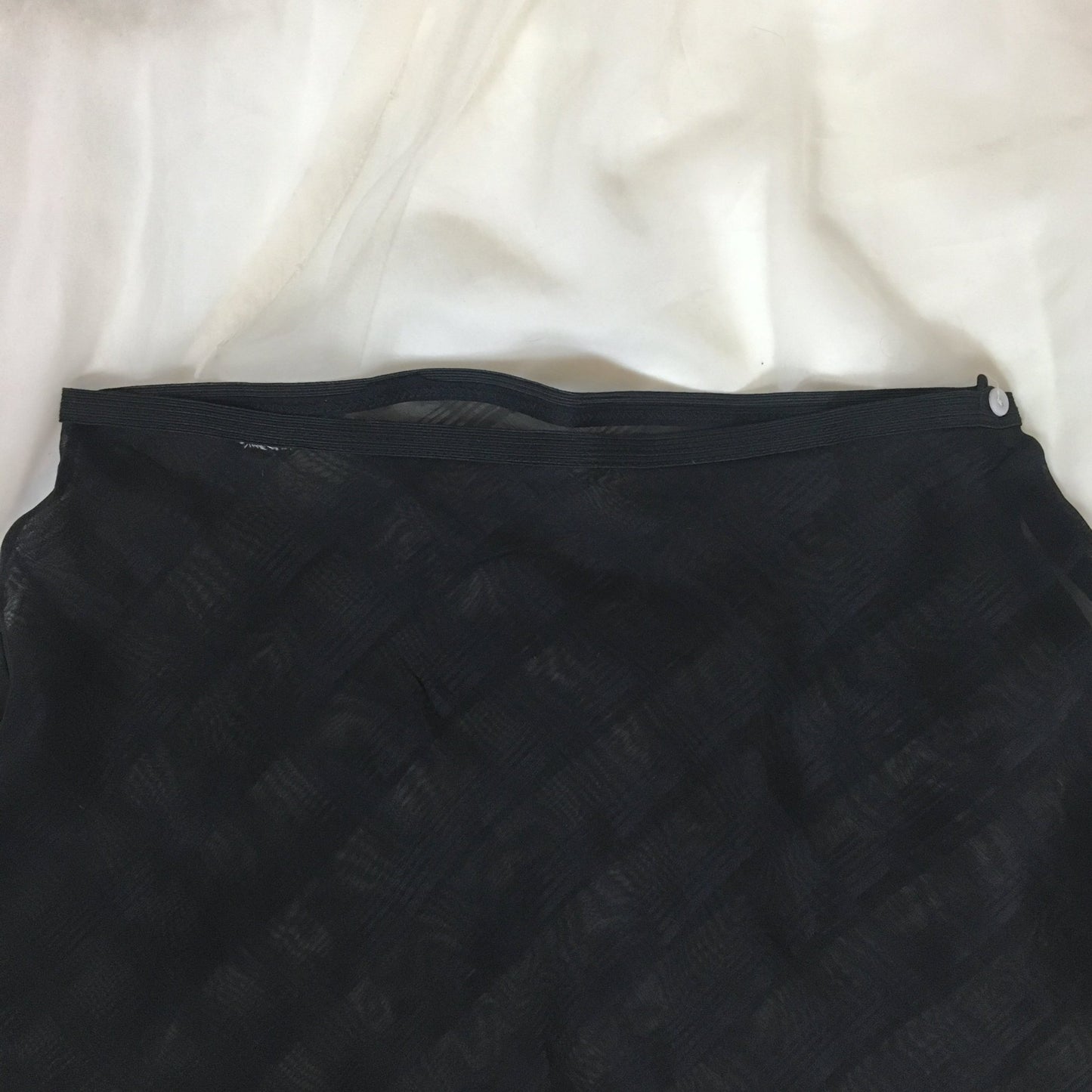 Vintage 1940's Tap Pants | Sheer Black Plaid Pattern Rayon Chiffon with Red Piped Hems | Size SM, MED - Daggers & Dames