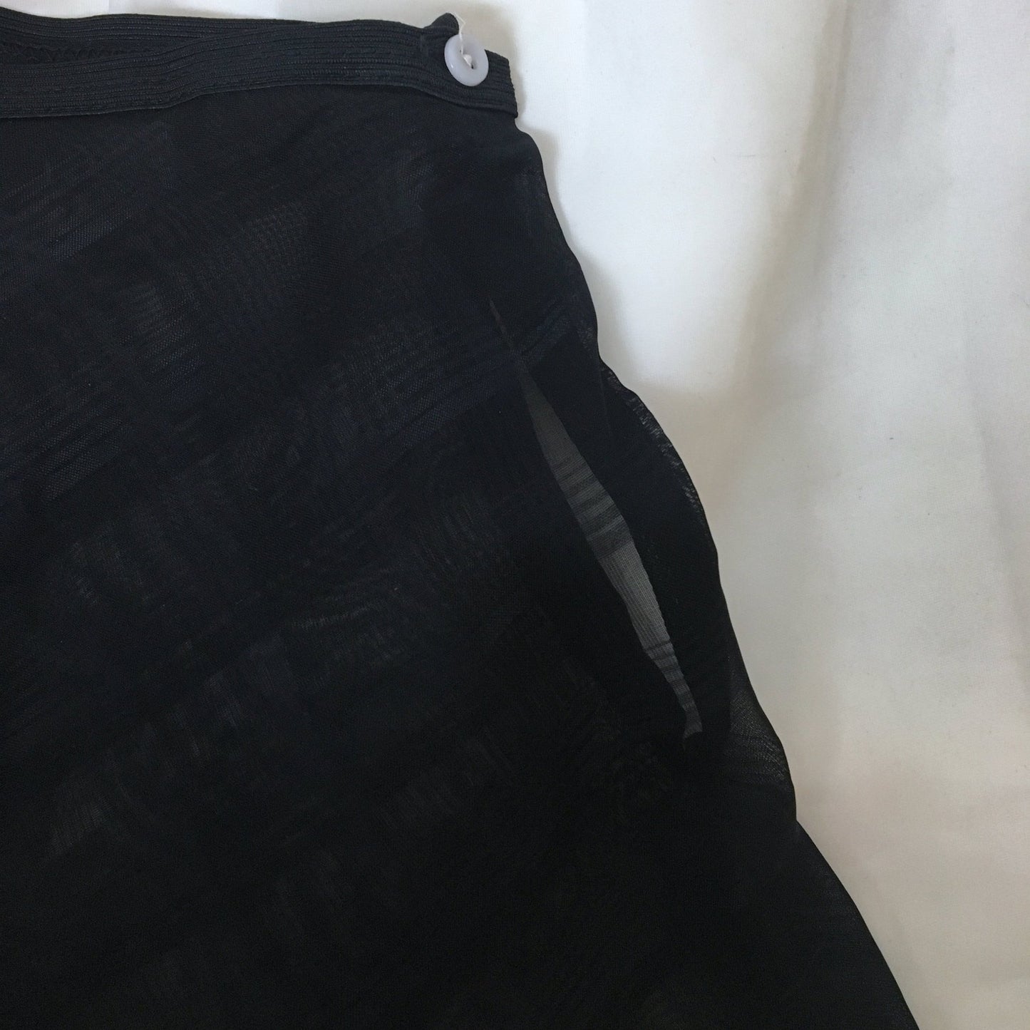 Vintage 1940's Tap Pants | Sheer Black Plaid Pattern Rayon Chiffon with Red Piped Hems | Size SM, MED - Daggers & Dames
