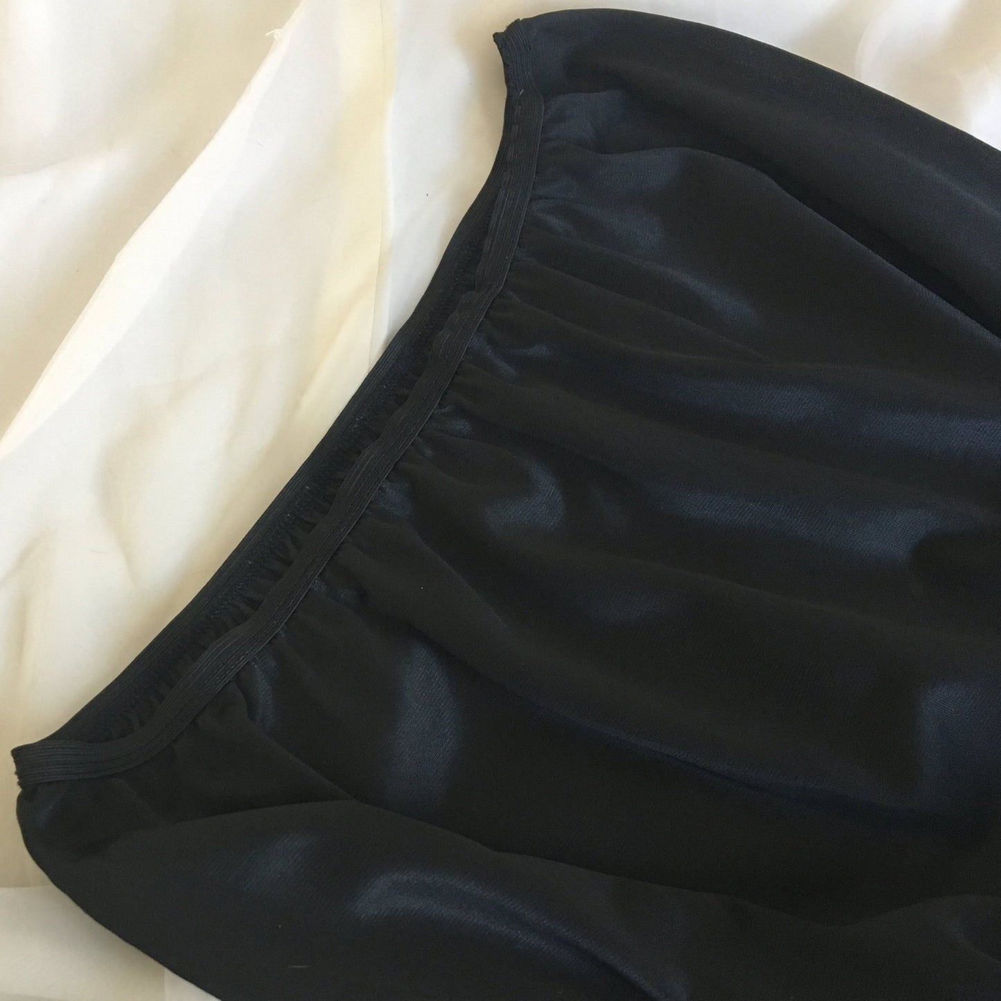 Vintage 1950's Black Ruffle Leg High Waist Panties -Double Mushroom Gusset - Daggers & Dames