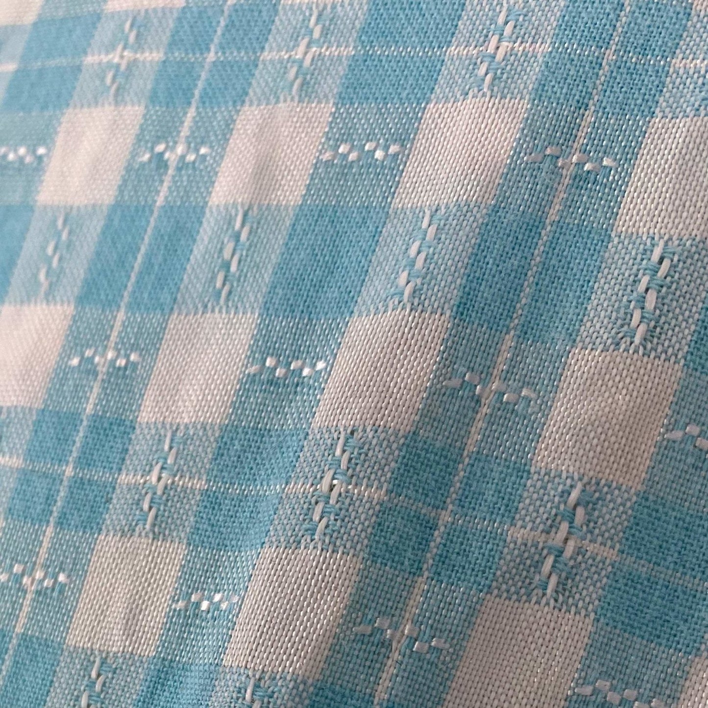 Vintage 1950's Dress | Sky Blue & White Gingham Print Cotton | Size XS -Never Worn - Daggers & Dames