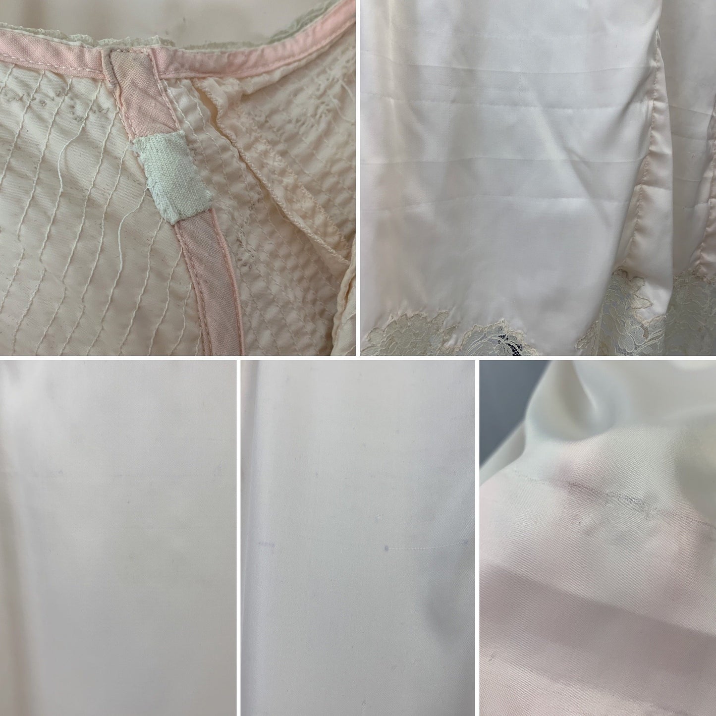 Vintage 1950's Foundation Slip | Palest Pink Nylon with Monowire Bullet Bra top & Nude Lace | Size 36 C, MED, LG - Daggers & Dames