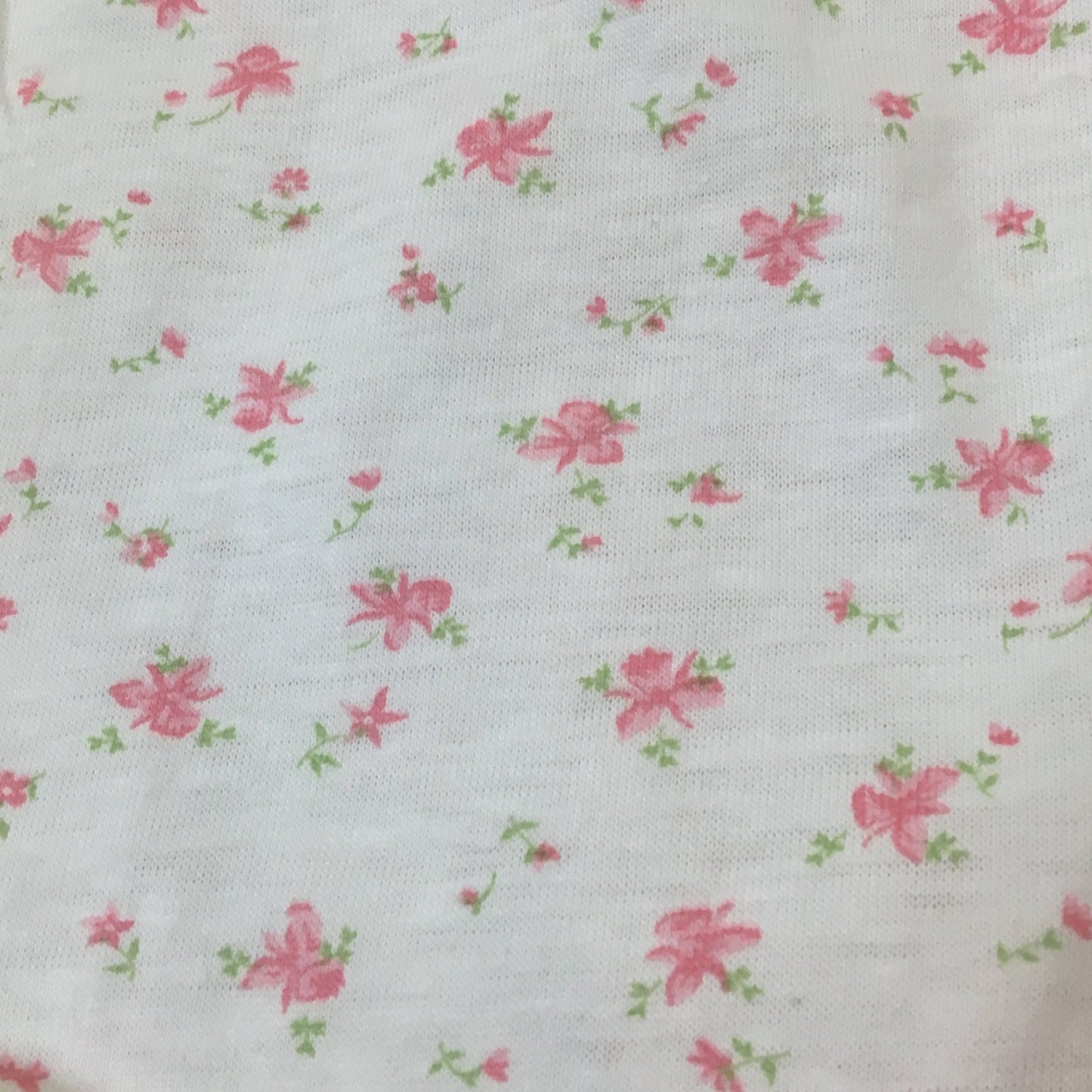 Vintage 1950's Garter Panties | High Waist Soft White Cotton with Pink Floral Print & Detachable Garters | Knit'ns | Size SM - Daggers & Dames
