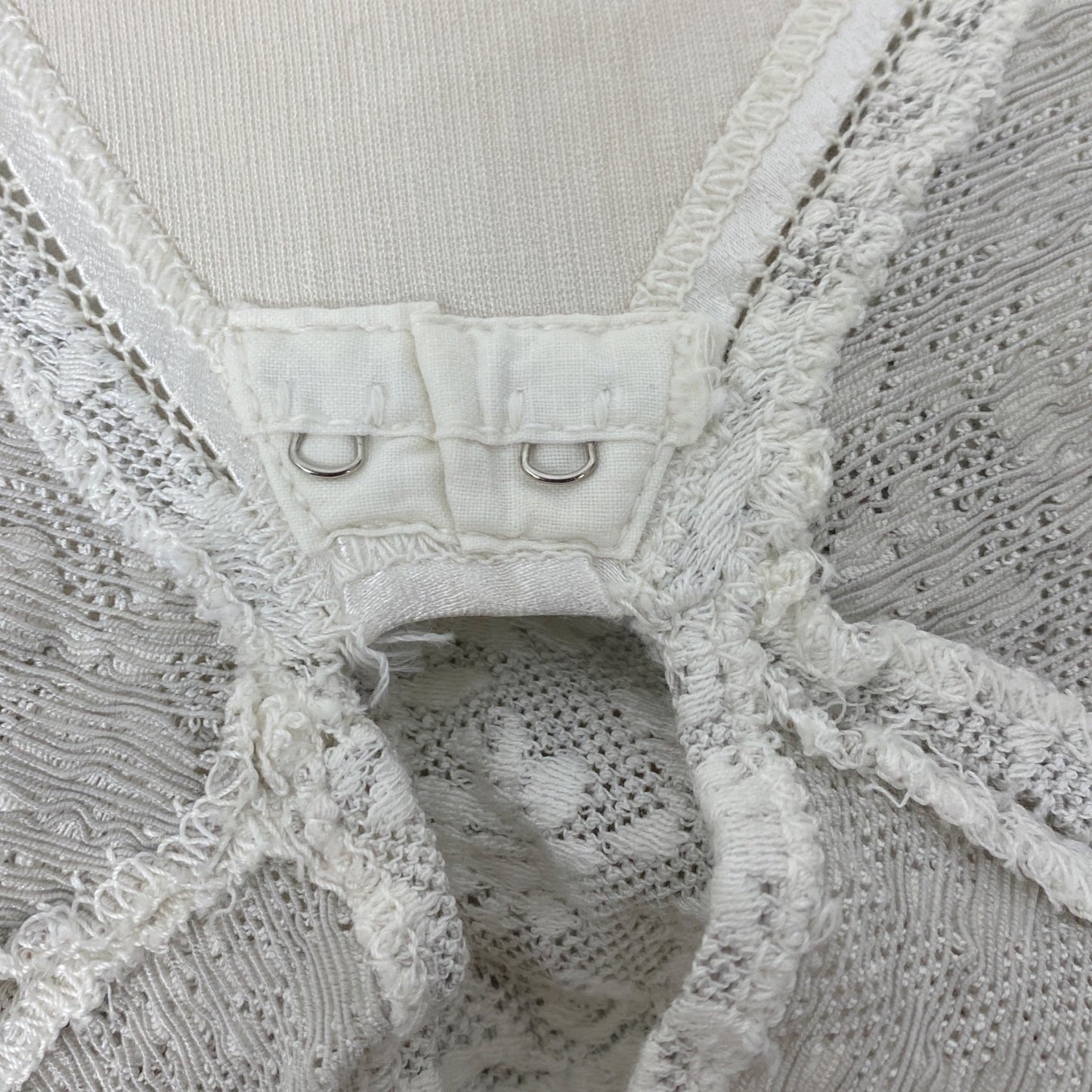 Vintage 1950's Long Leg Panty Girdle | White Floral Cotton Lace with Garters & Open Crotch | Size XS | Olga - Daggers & Dames