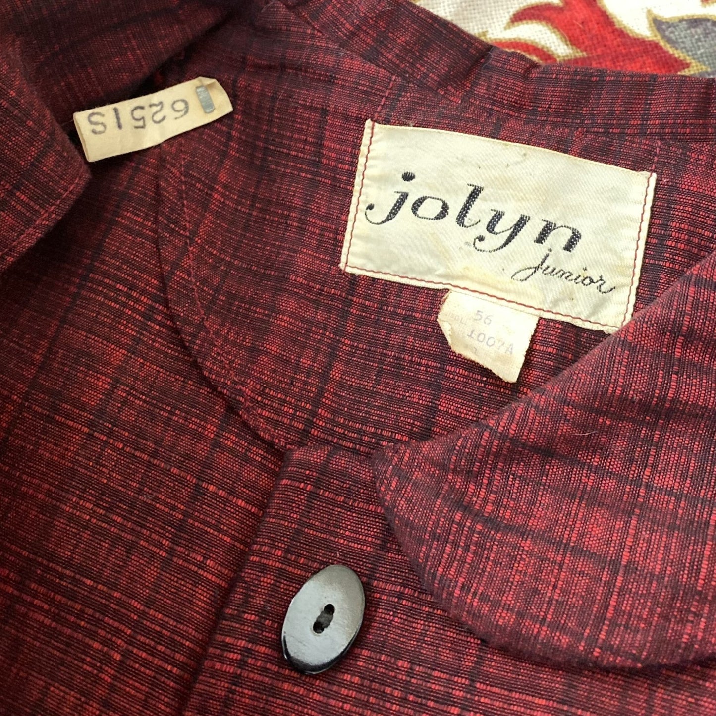 Vintage 1950's Pencil Skirt Suit | Ruby Red & Black Plaid Cotton | Size XS | Jolyn Juniors - Daggers & Dames