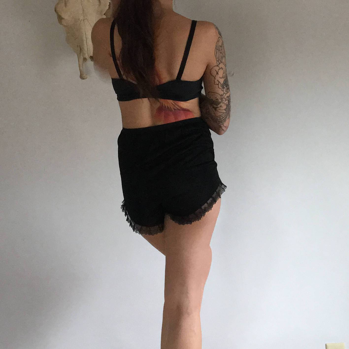 Vintage 1950's Tap Pants Panties | Black Rayon with Eyelet Lace | New Old Stock | Size SM/M - Daggers & Dames