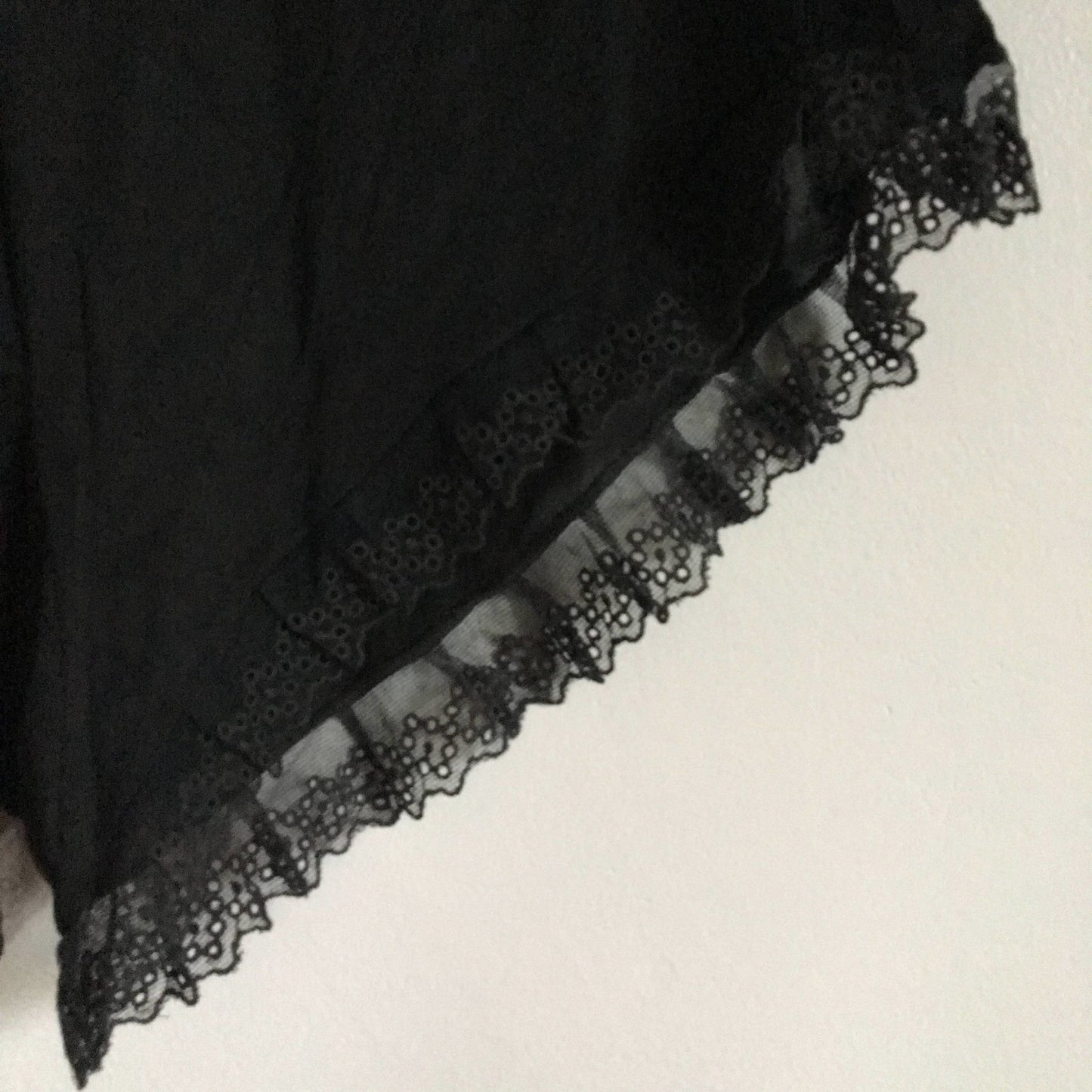 Vintage 1950's Tap Pants Panties | Black Rayon with Eyelet Lace | New Old Stock | Size SM/M - Daggers & Dames