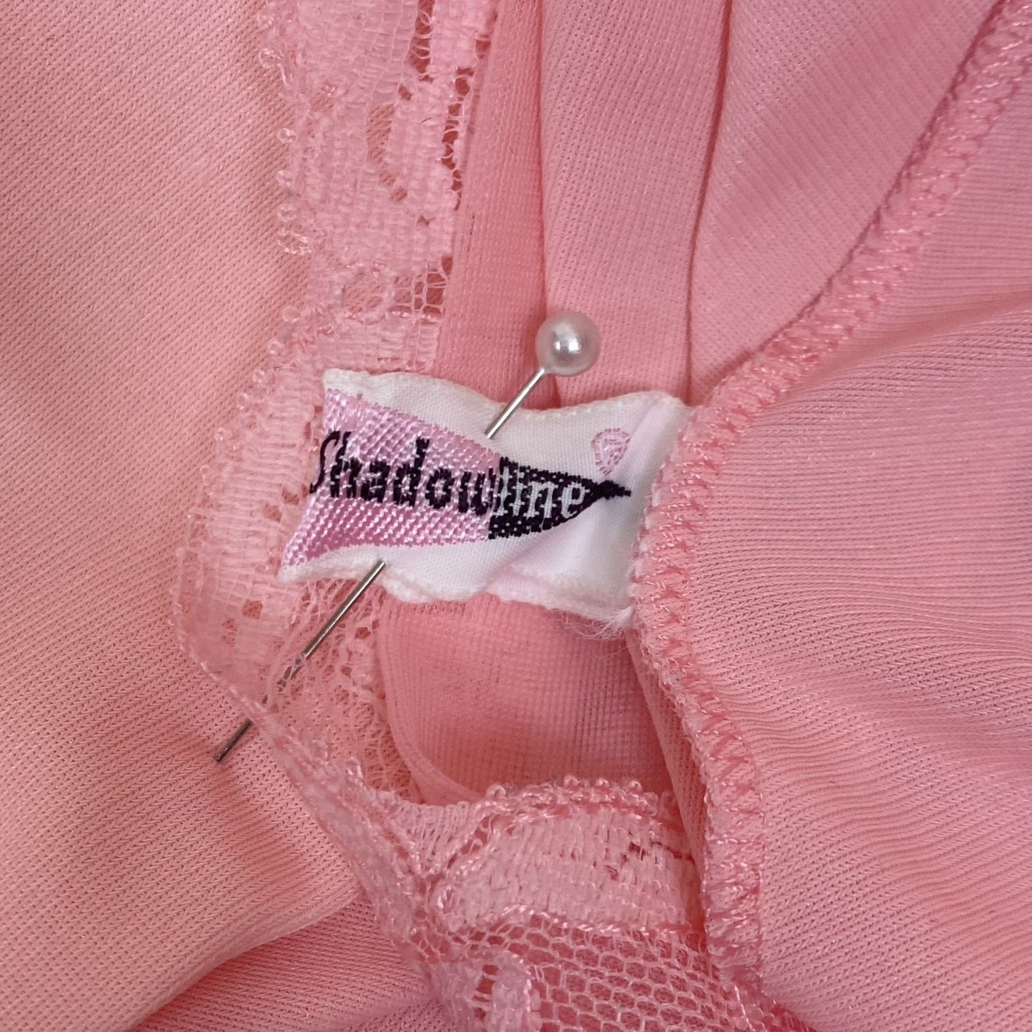 Vintage 1960's Babydoll Nightgown | Bright Bubblegum Pink Nylon Chiffon with Lace | Size M, LG | Shadowline - Daggers & Dames