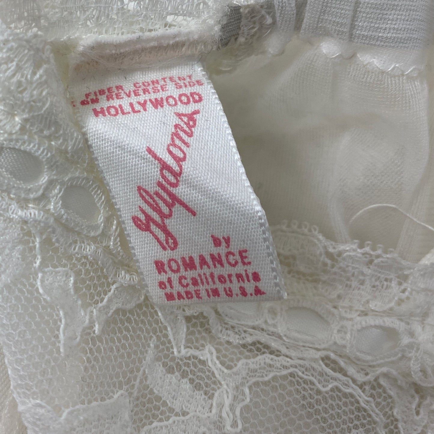 Vintage 1960's Teddy | Sheer White Nylon chiffon with Lace & Detachable Garters | Size XS, S | Glydon's of Hollywood - Daggers & Dames