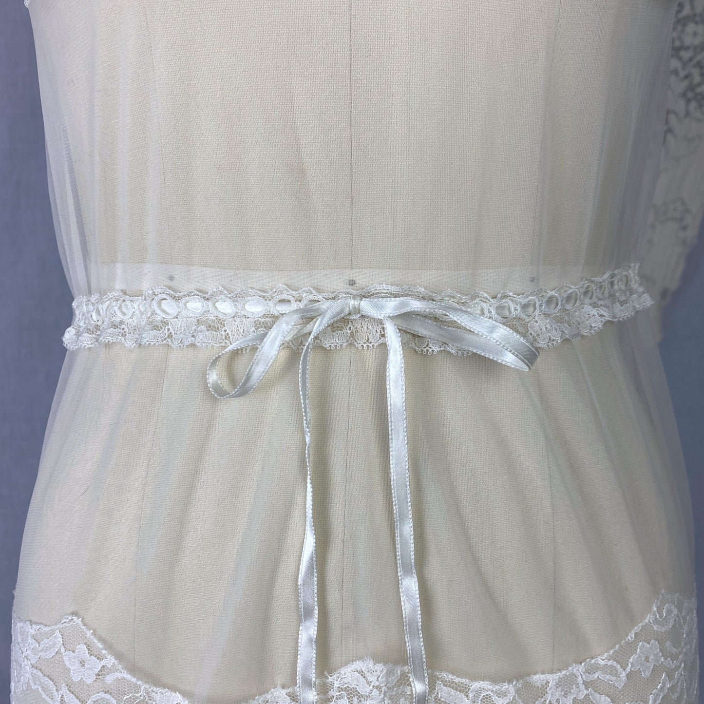 Vintage 1960's Teddy | Sheer White Nylon chiffon with Lace & Detachable Garters | Size XS, S | Glydon's of Hollywood - Daggers & Dames