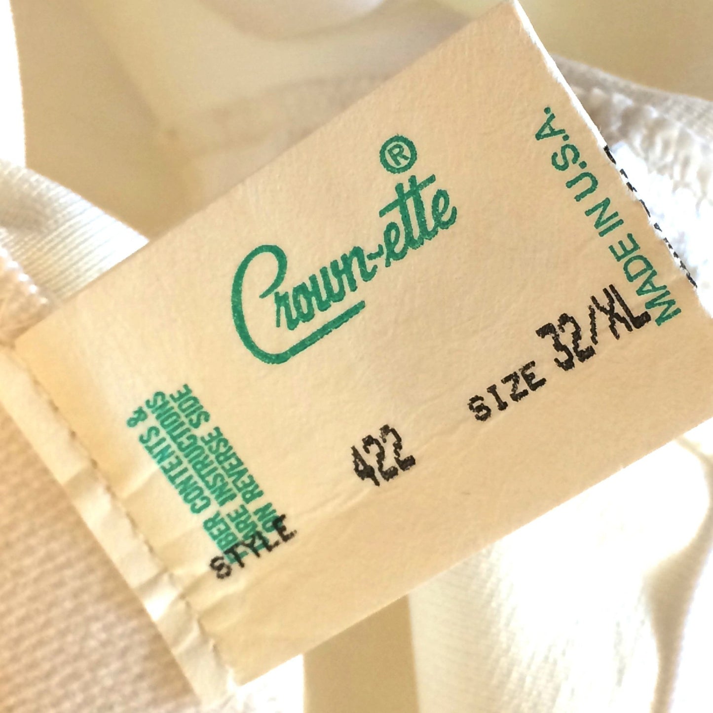 Vintage 1960's White Satin Girdle by Crownette -New Without Tags - Daggers & Dames