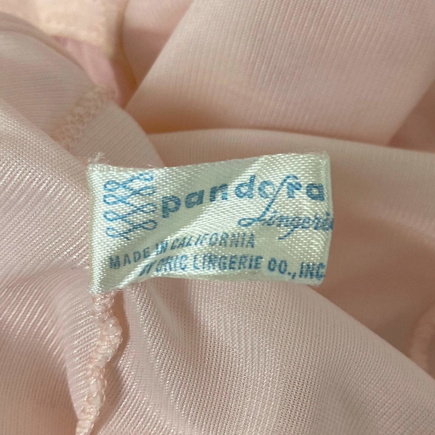 Vintage Peignoir Set | Princess Pink Nylon Chiffon with Ruffles | Size XS, S | Pandora Lingerie - Daggers & Dames